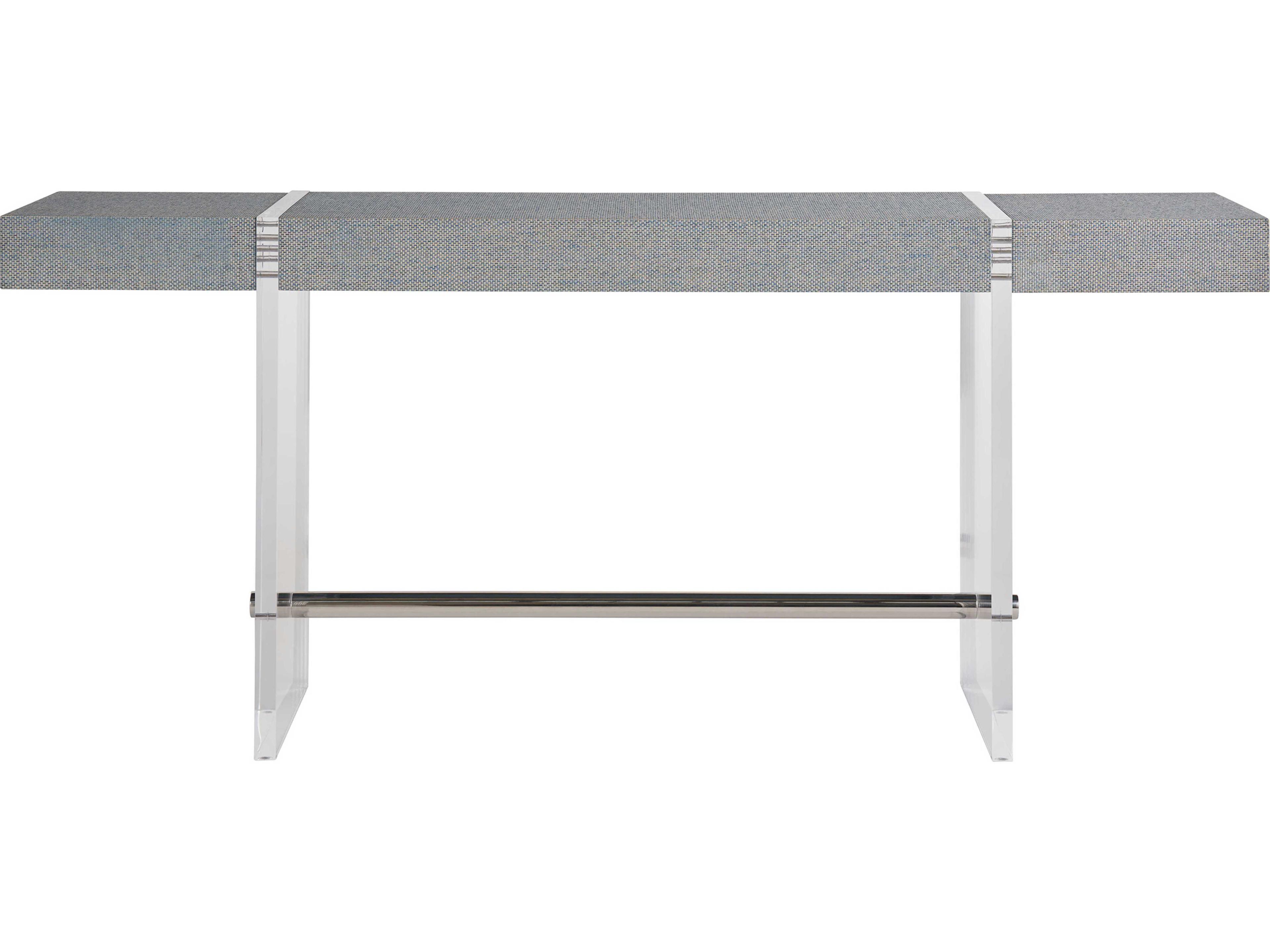 Coastal Living Home Weekender Rectangular Wood Blue Seagrass Console Table