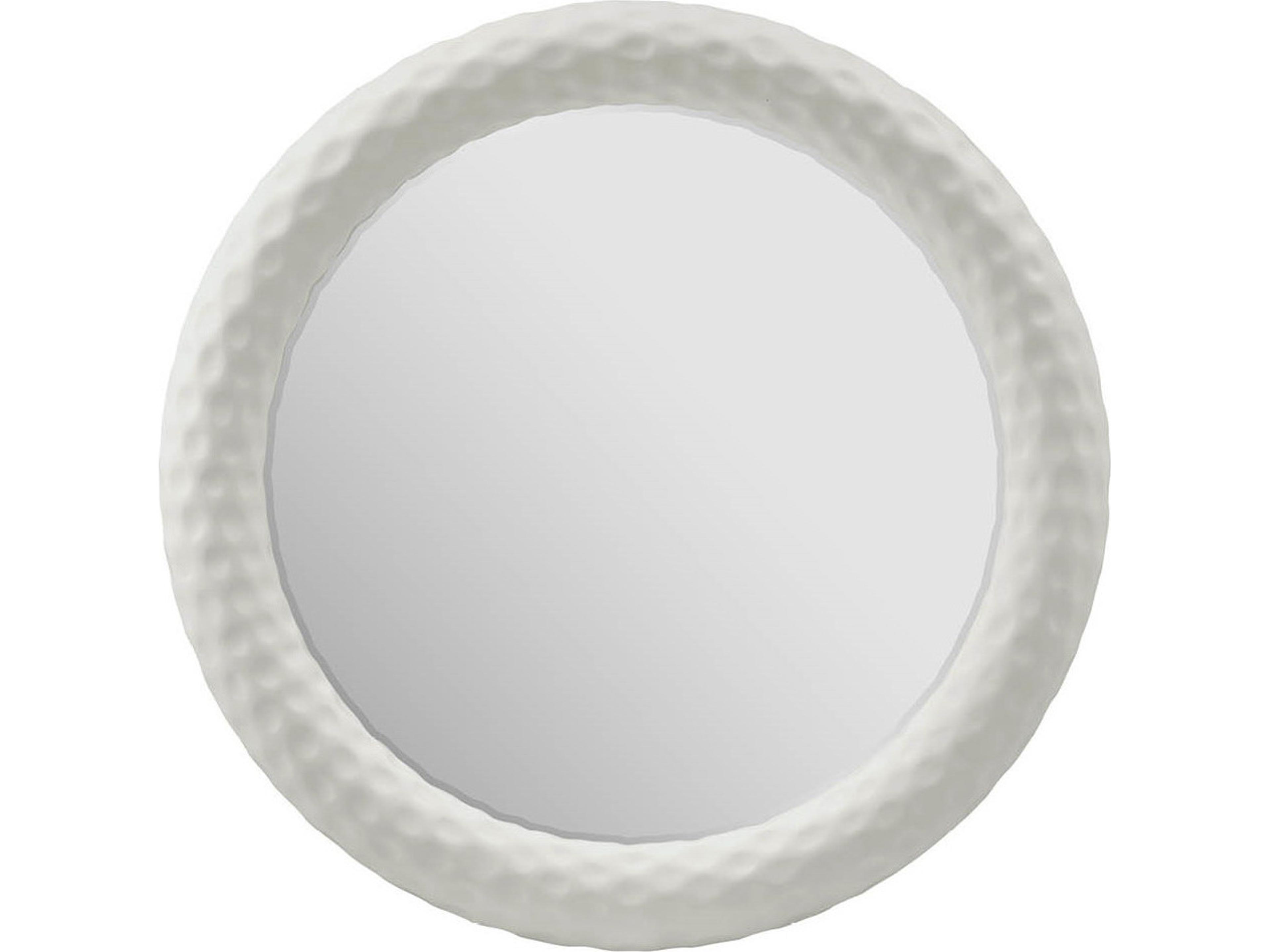 Oasis Shoreline White Coral Wall Mirror Round