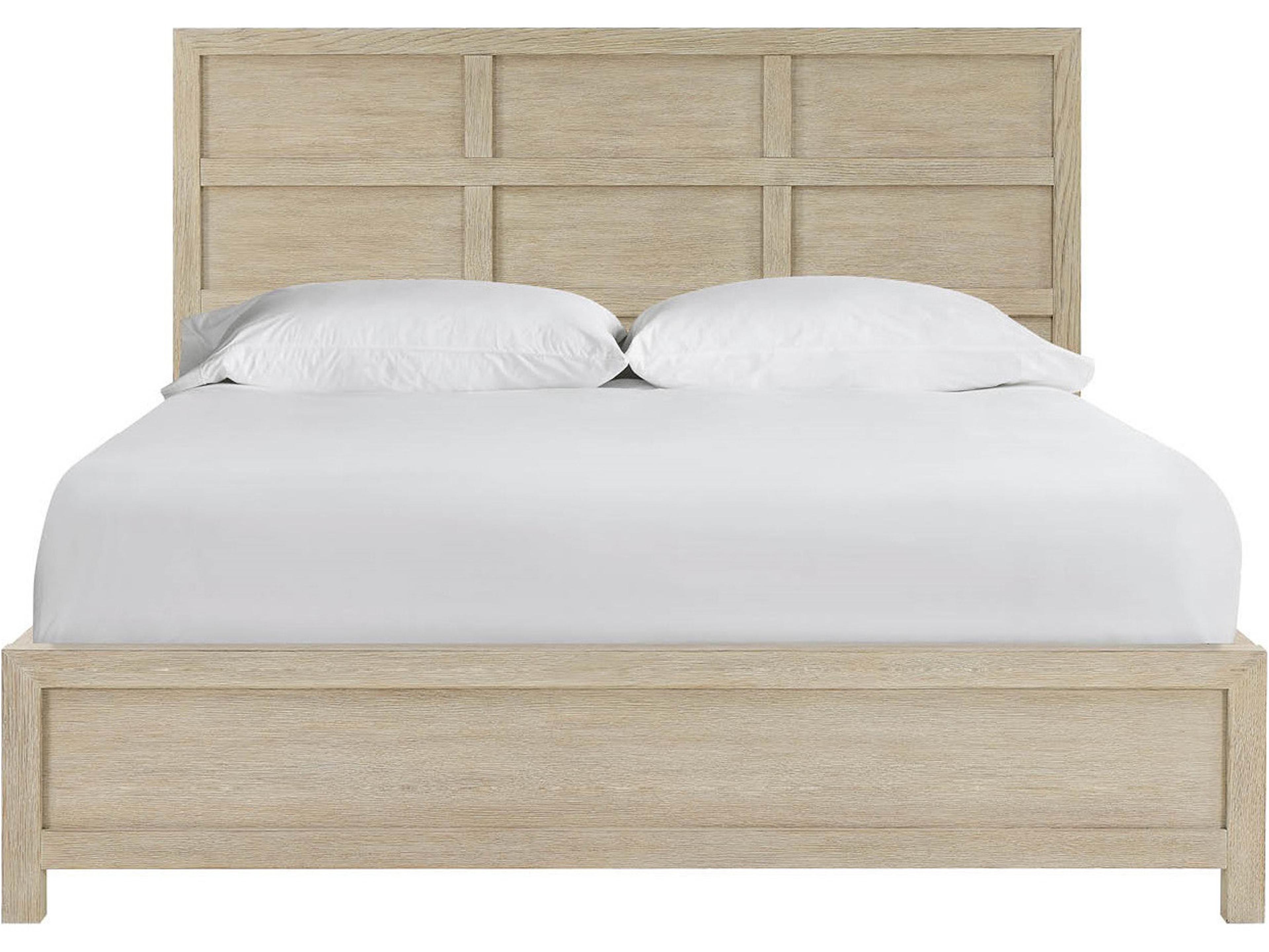 Coastal Living Home Oasis Natural Oak Wood King Panel Bed