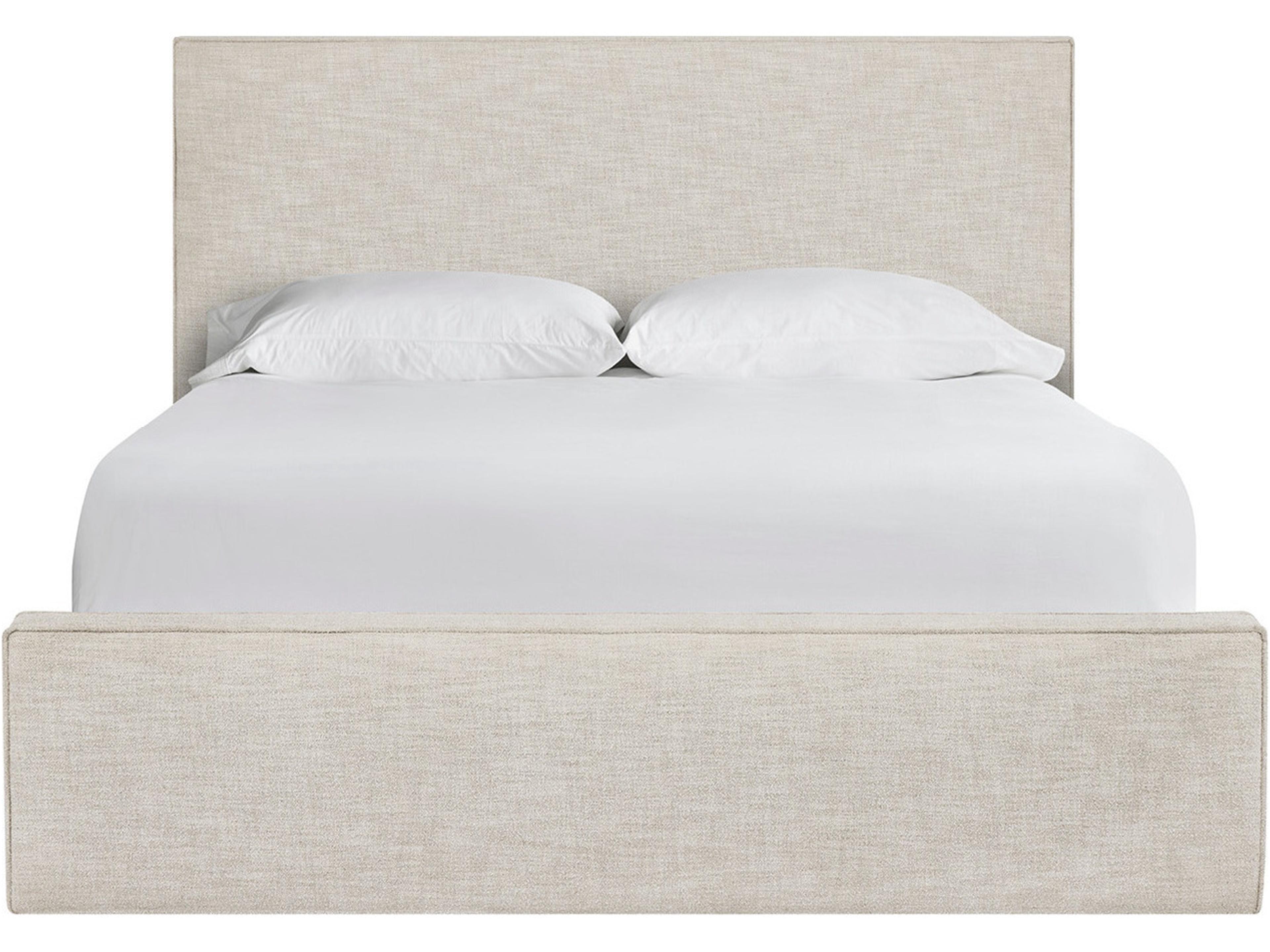 Coastal Living Home Oasis Natural Oak White Upholstered King Platform Bed