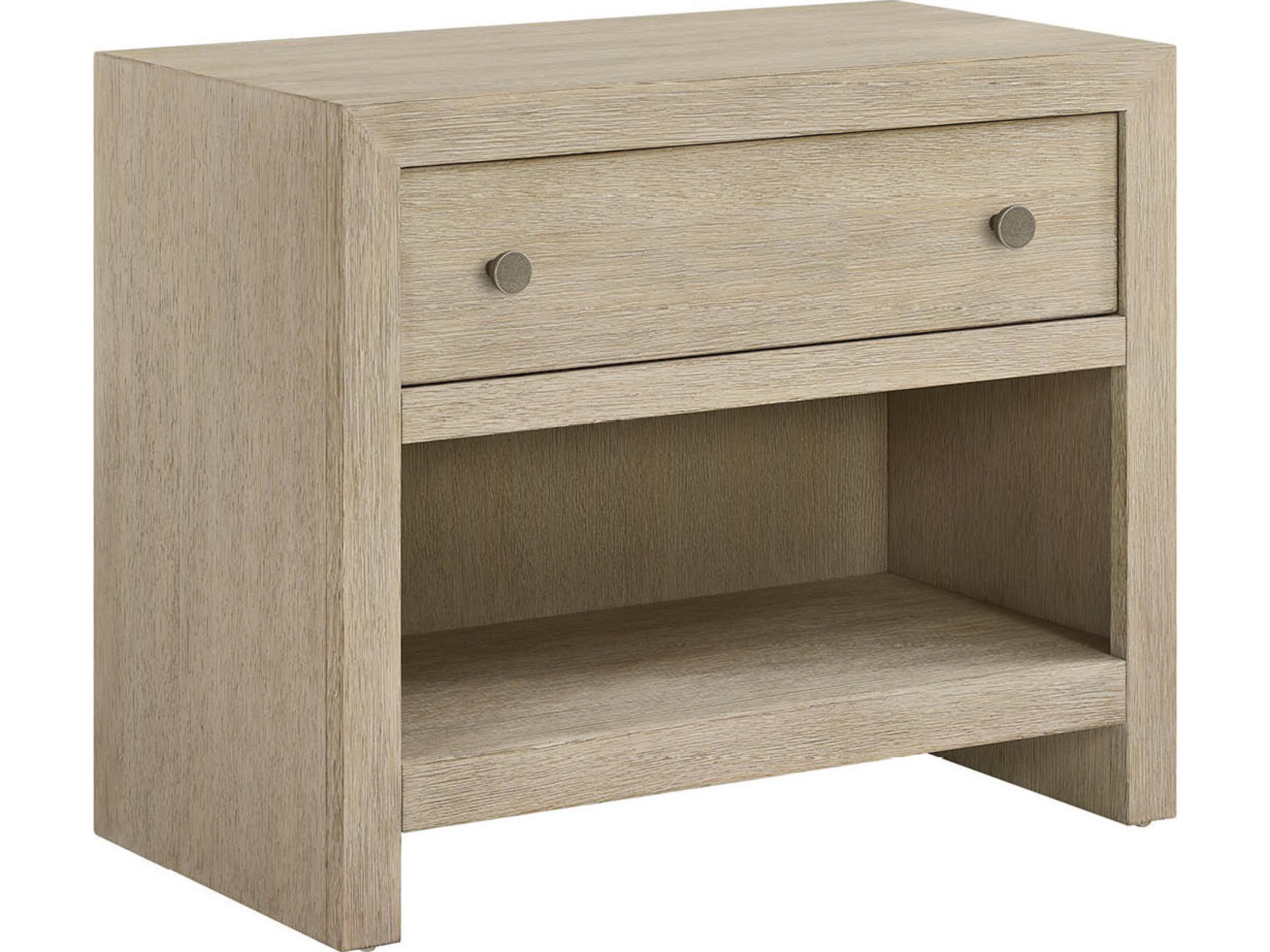 Oasis 1-Drawer Oak Wood Nightstand
