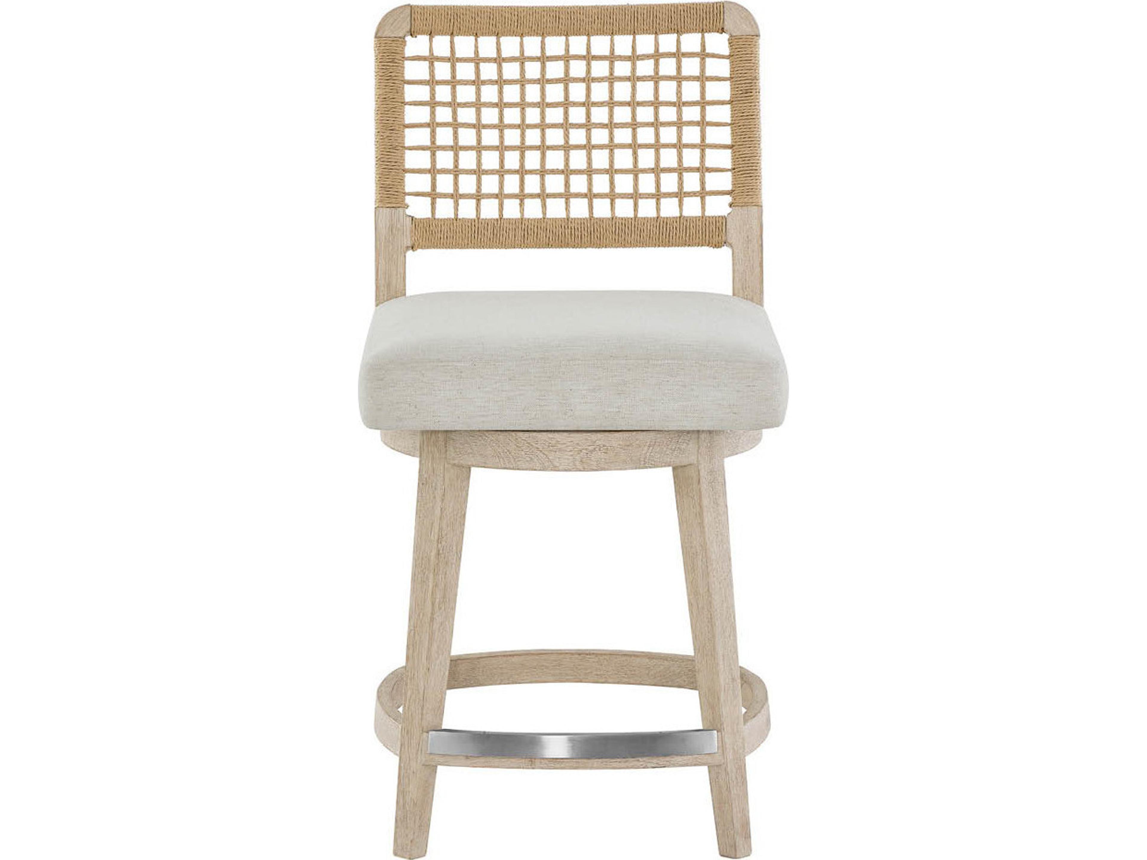 Coastal Living Home Oasis Dockside Natural Tan Oak Swivel Counter Stool