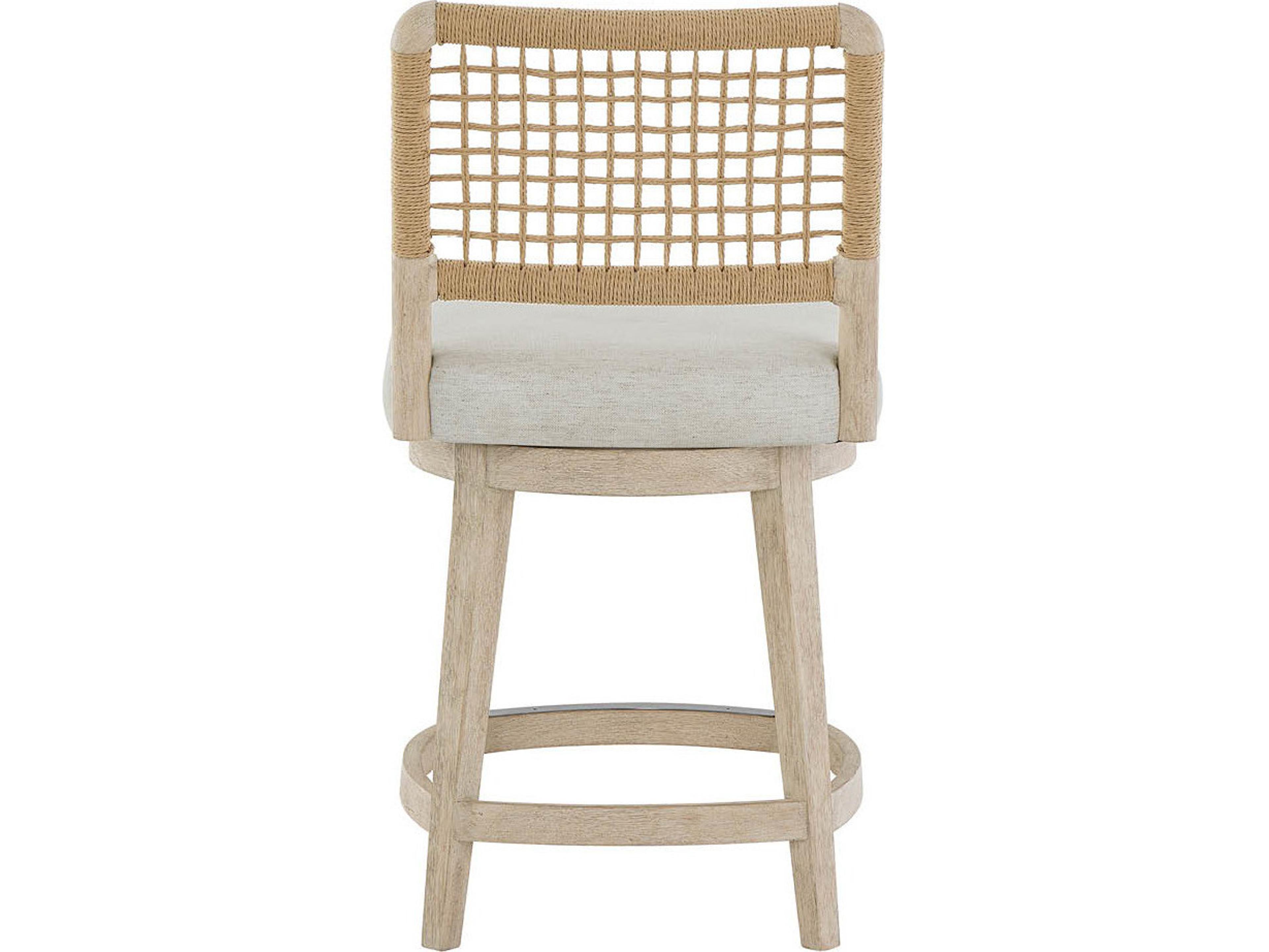 Coastal Living Home Oasis Dockside Natural Tan Oak Swivel Counter Stool