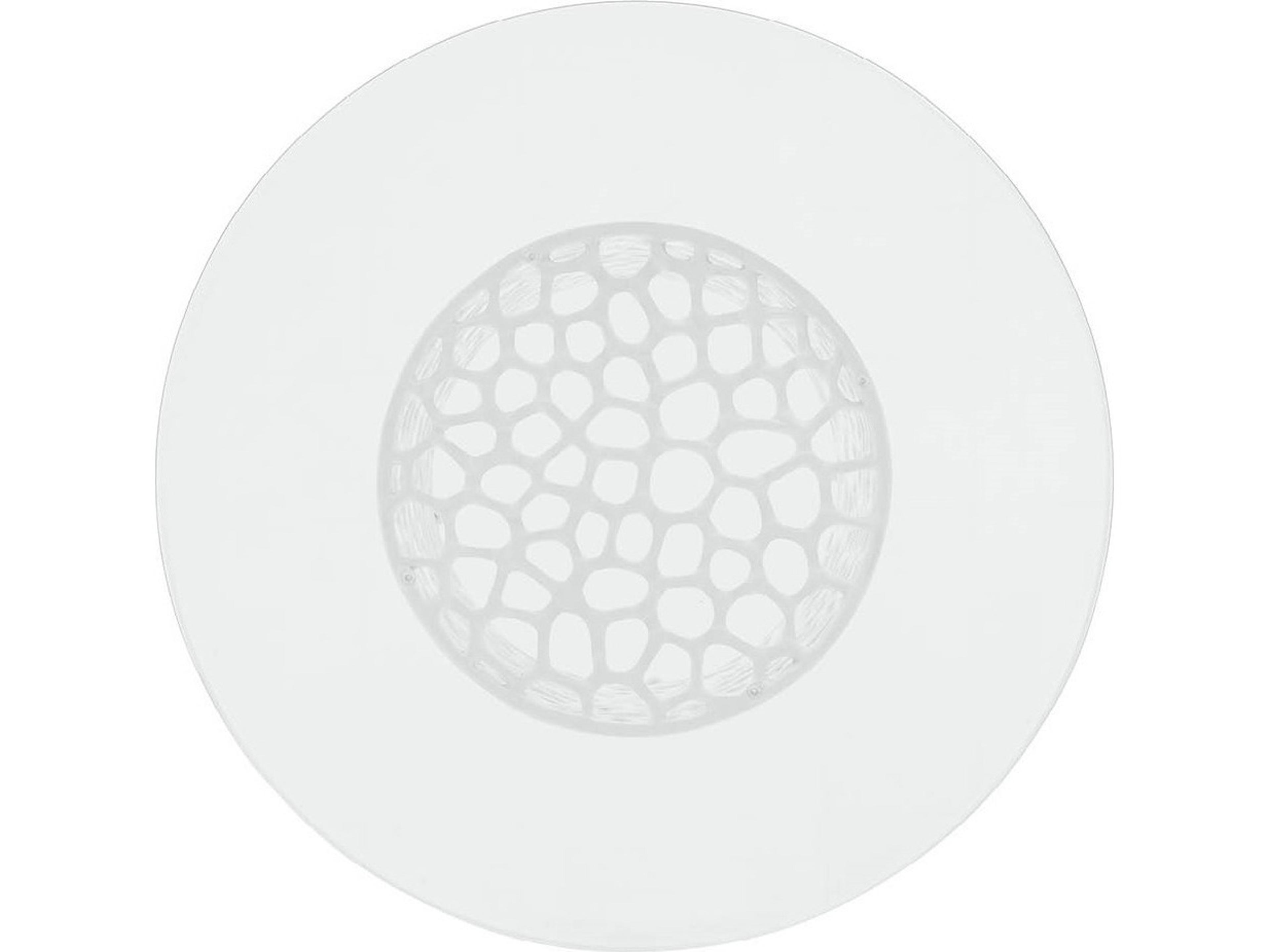 Coastal Living Home Oasis Round Glass White Dining Table