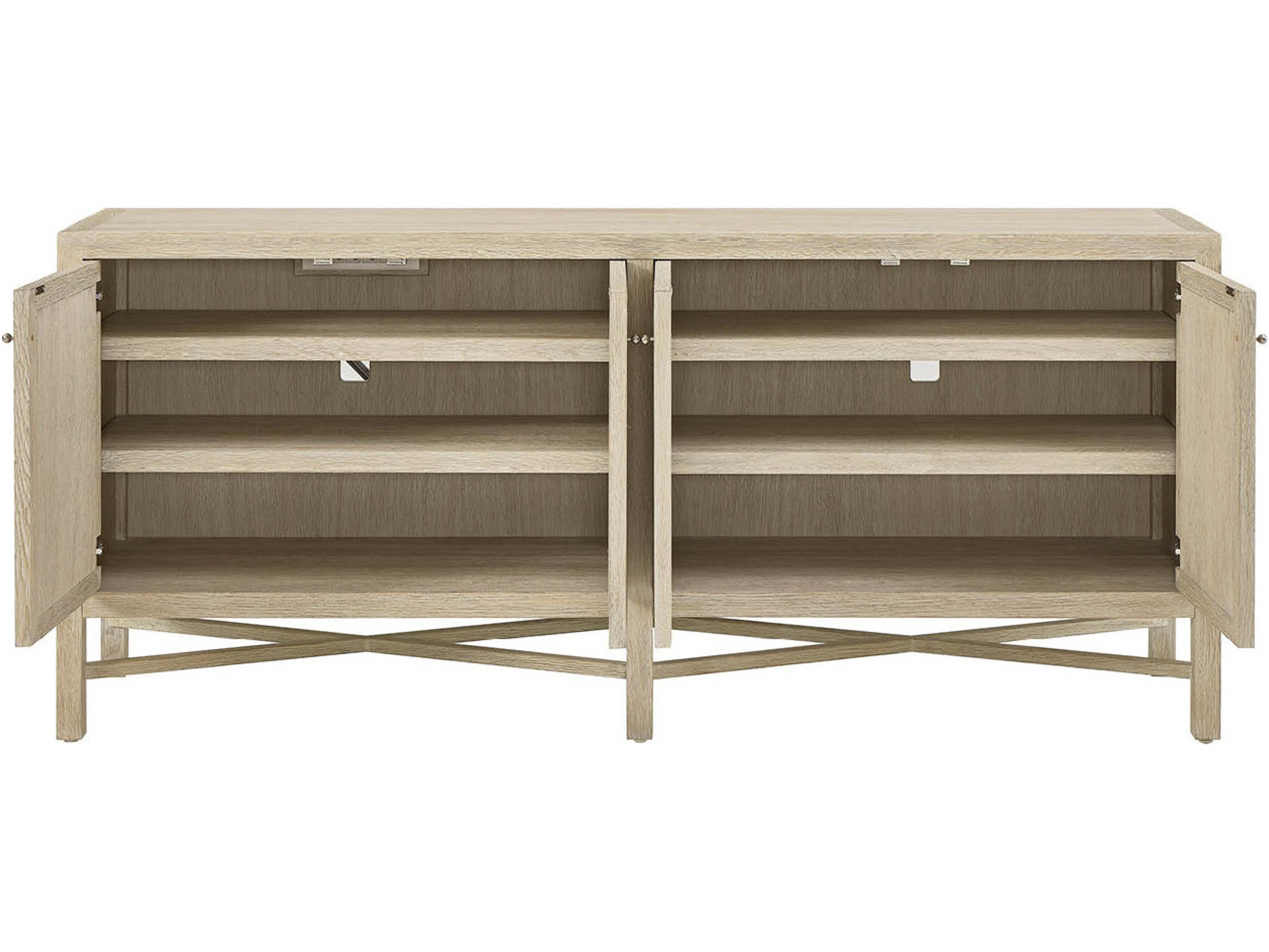 Coastal Living Home Oasis 76" Oak Wood Dockside Natural Tan Sideboard