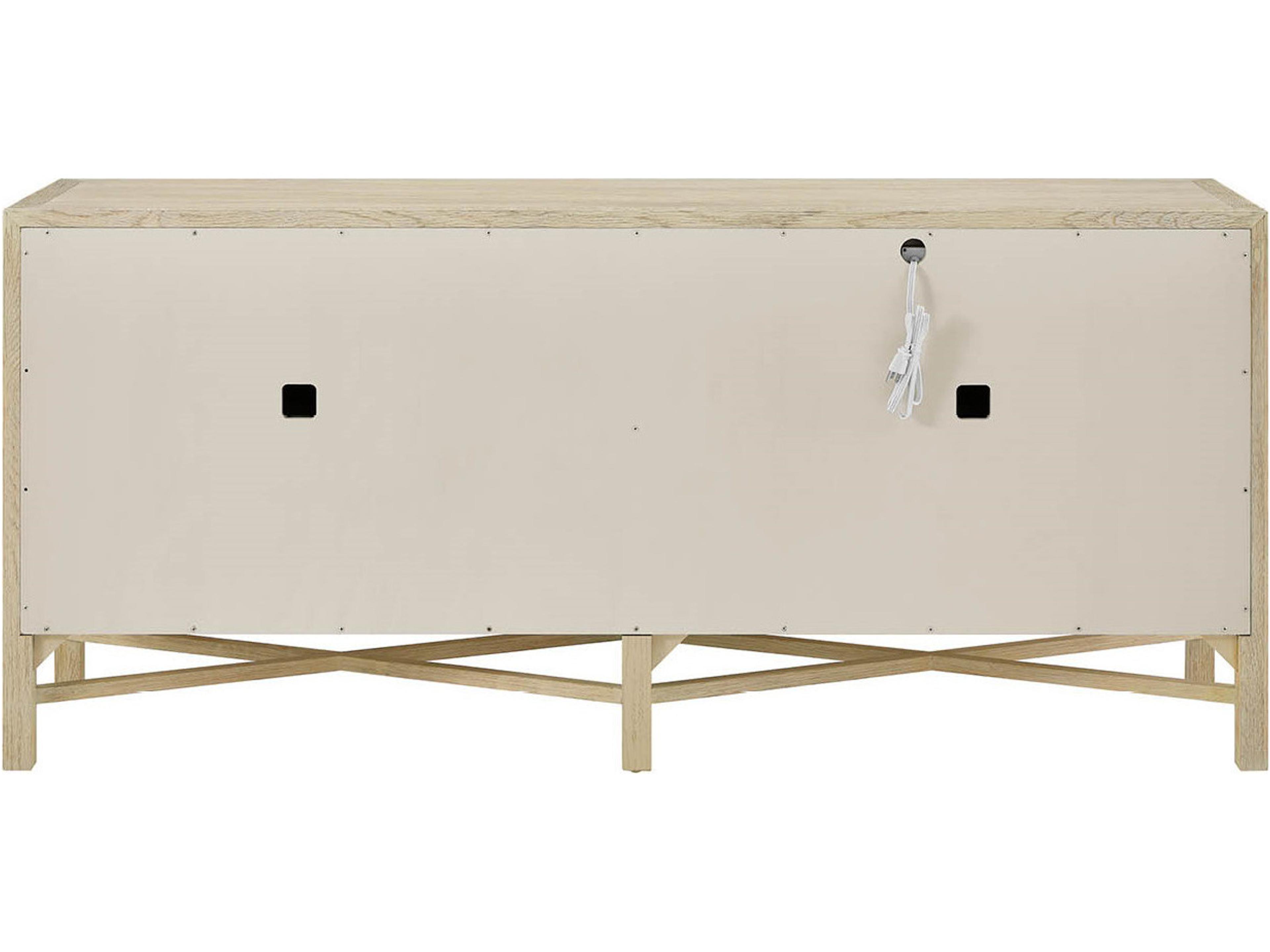 Coastal Living Home Oasis 76" Oak Wood Dockside Natural Tan Sideboard