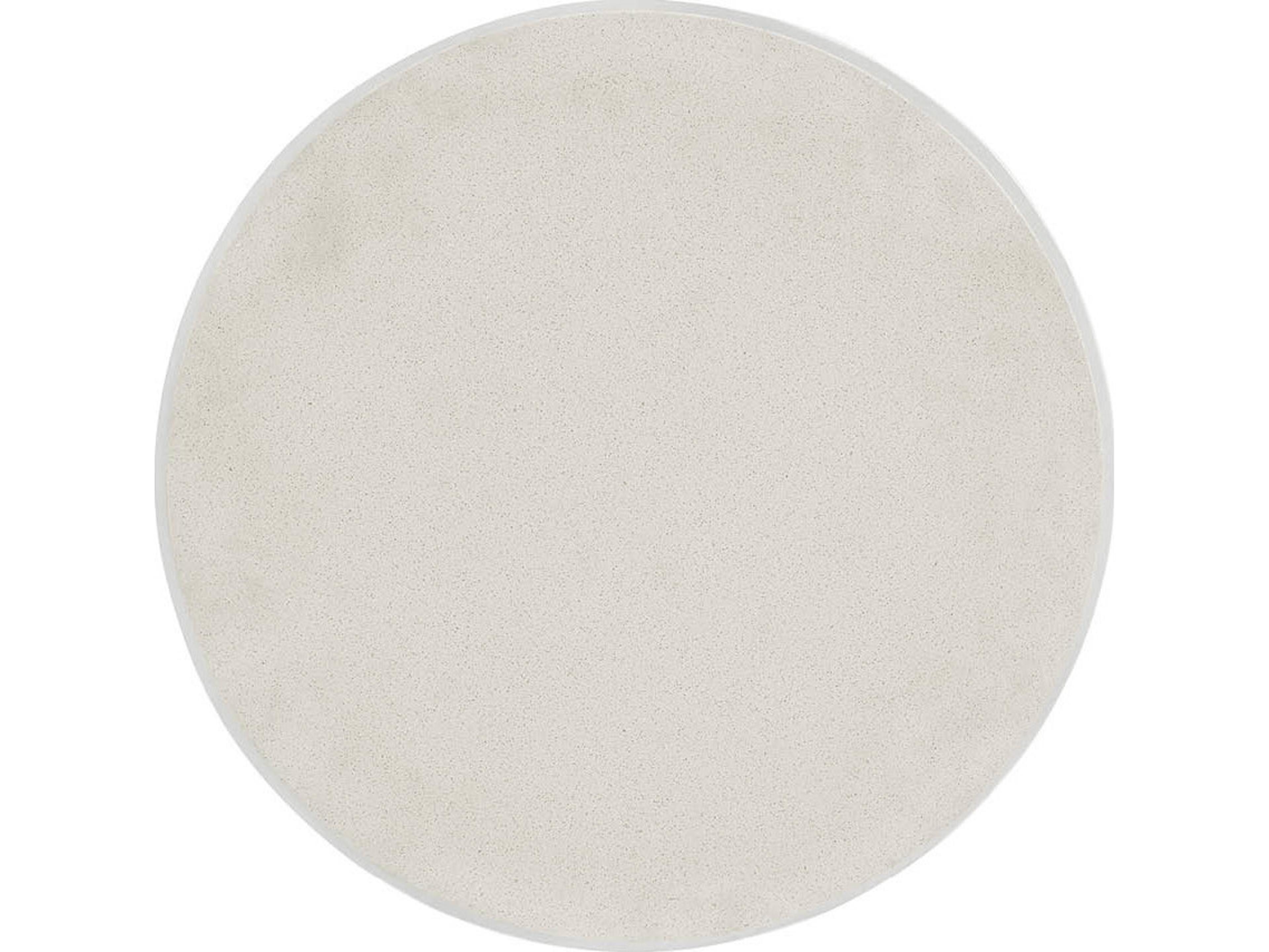 Coastal Living Home Oasis Round Stone White End Table