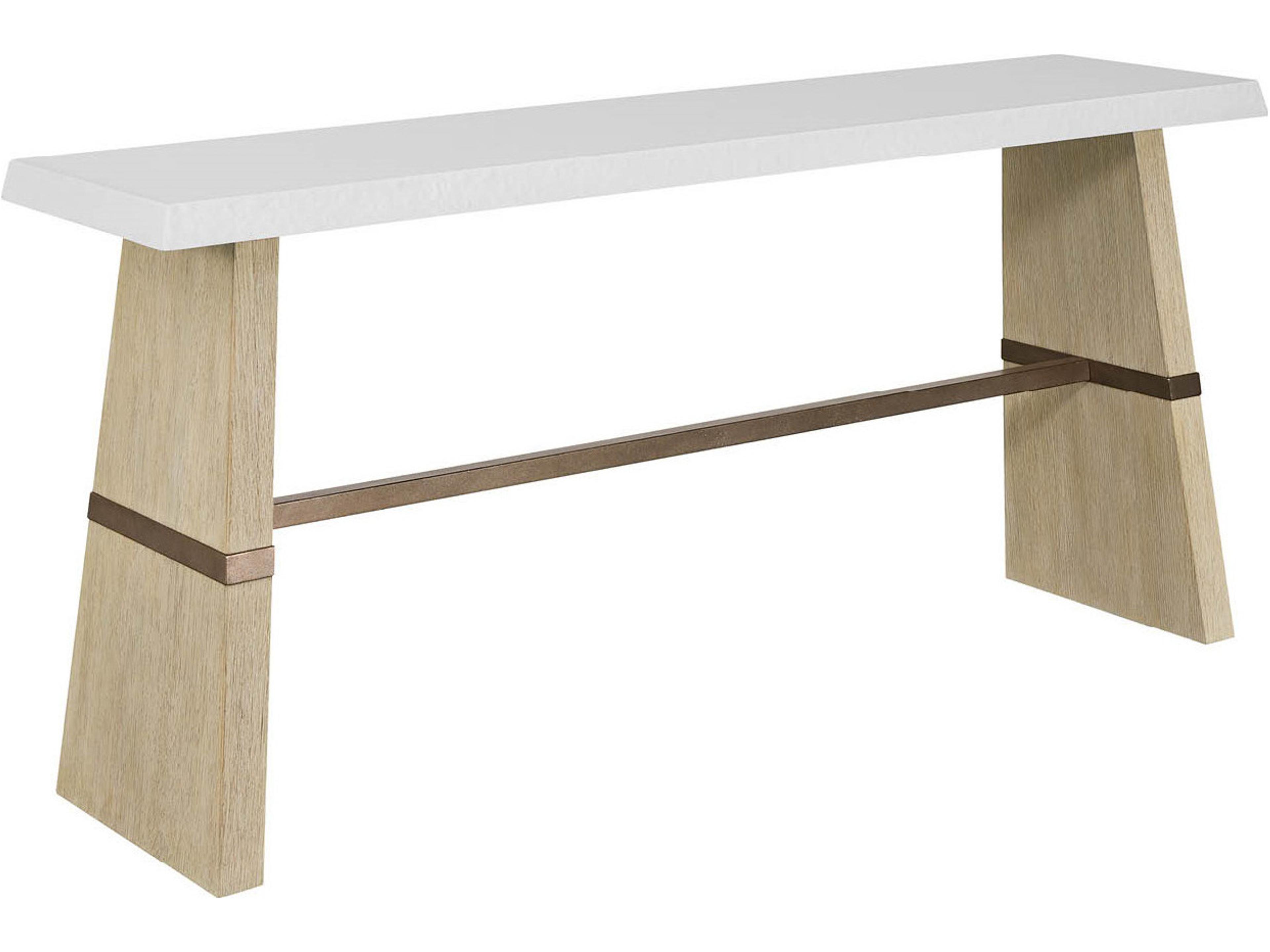 Oasis Rectangular Wood Dockside Tan Console Table