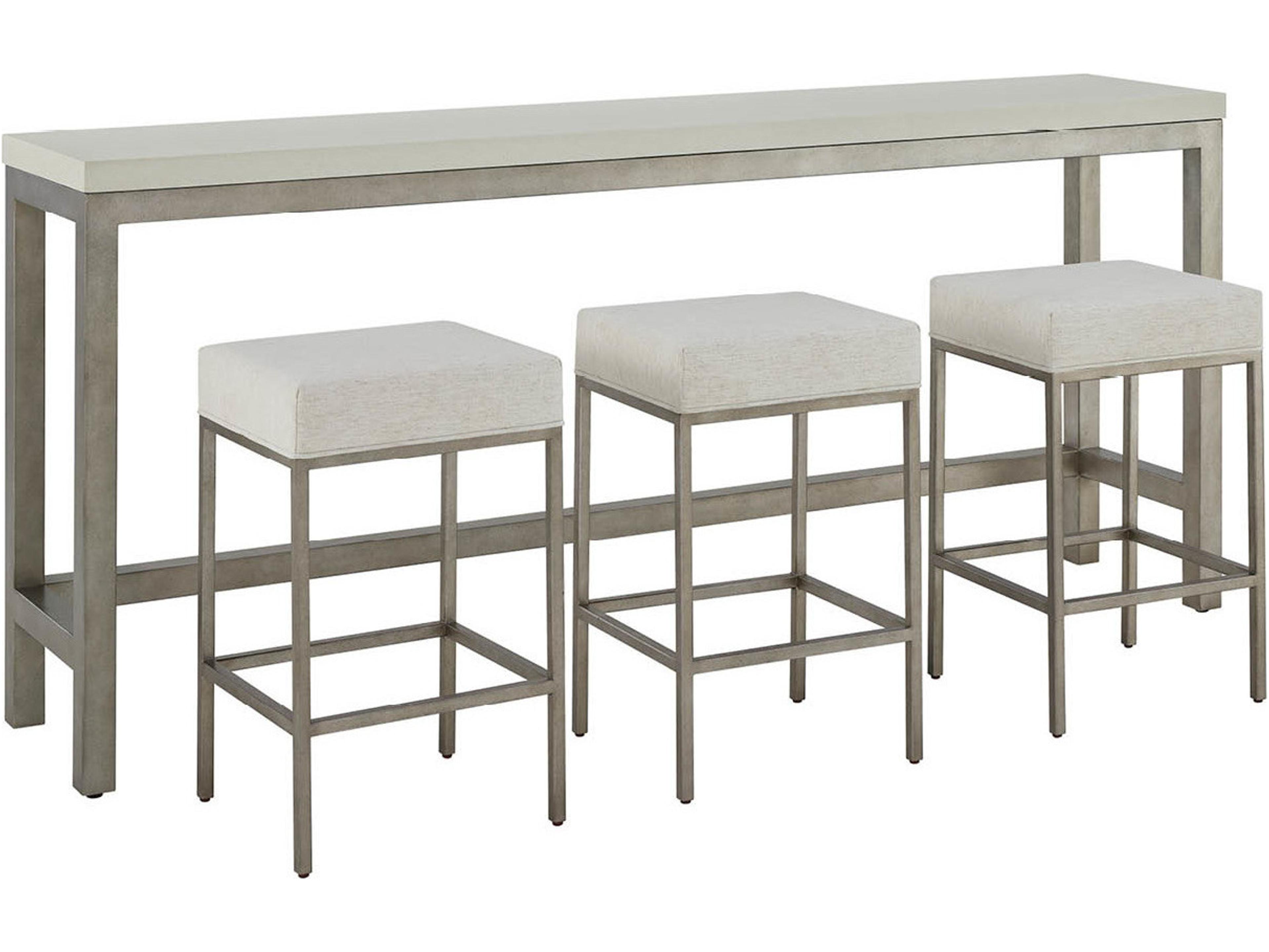 Oasis Console Table With Three Counter Stools Set
