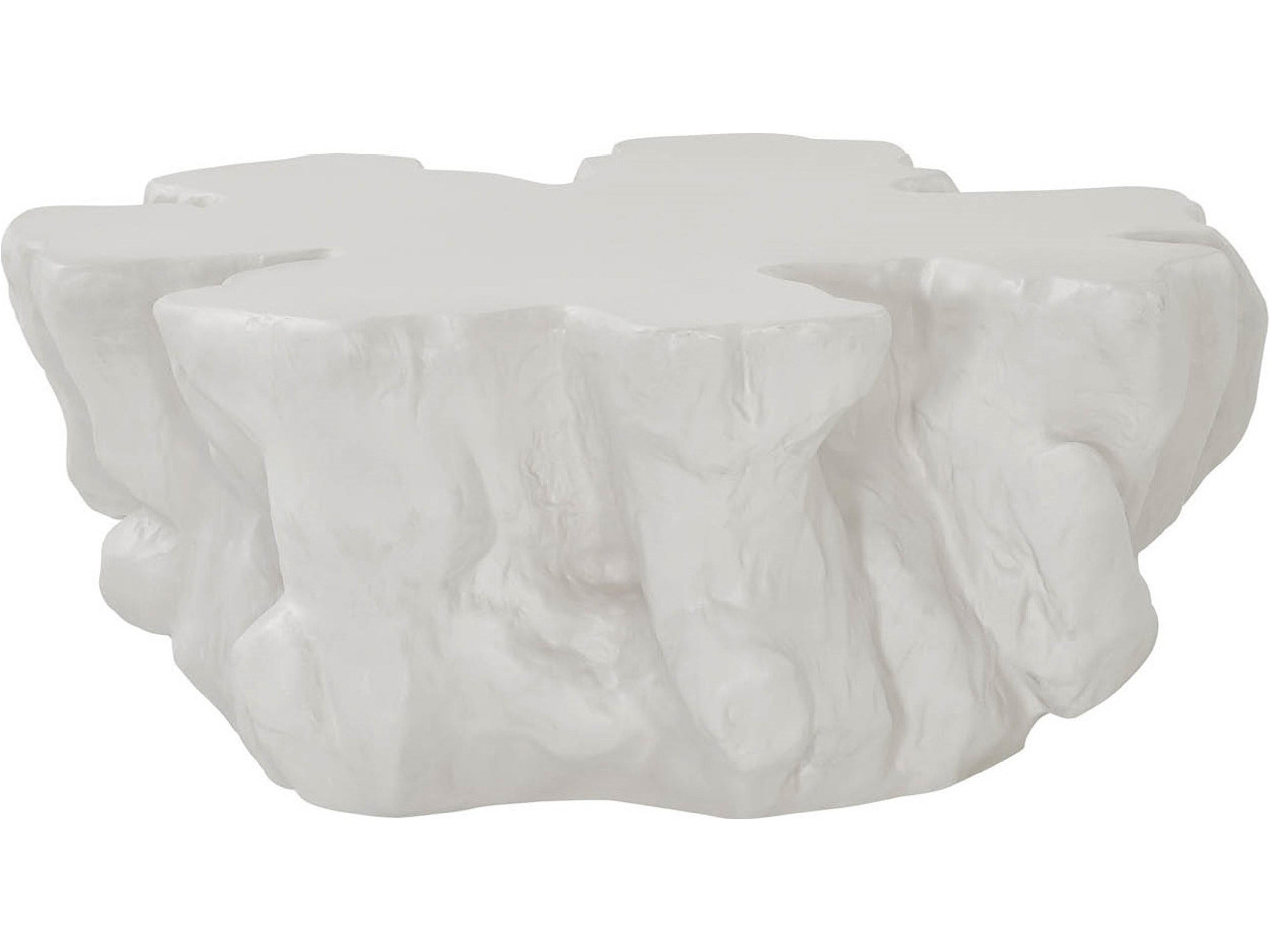 Coastal Living Home Oasis Concrete White Coffee Table