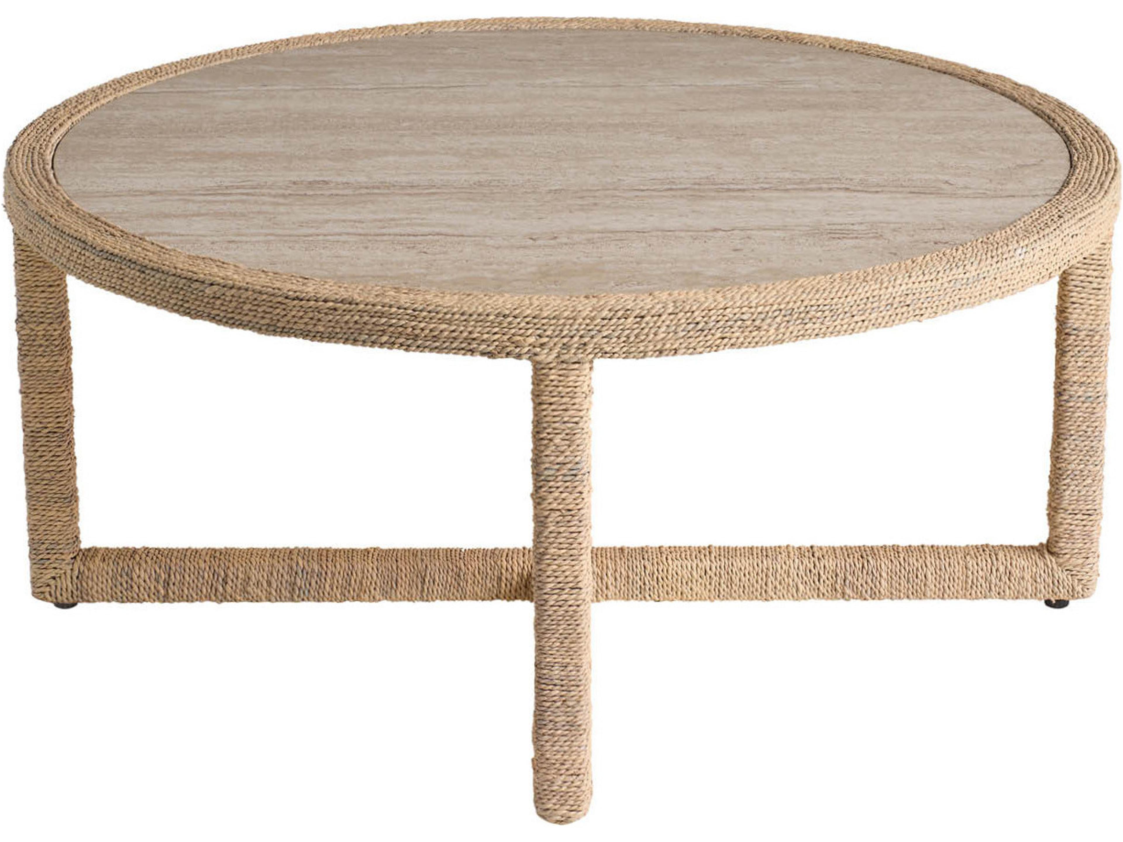 Coastal Living Home Oasis Round Wood Coffee Table