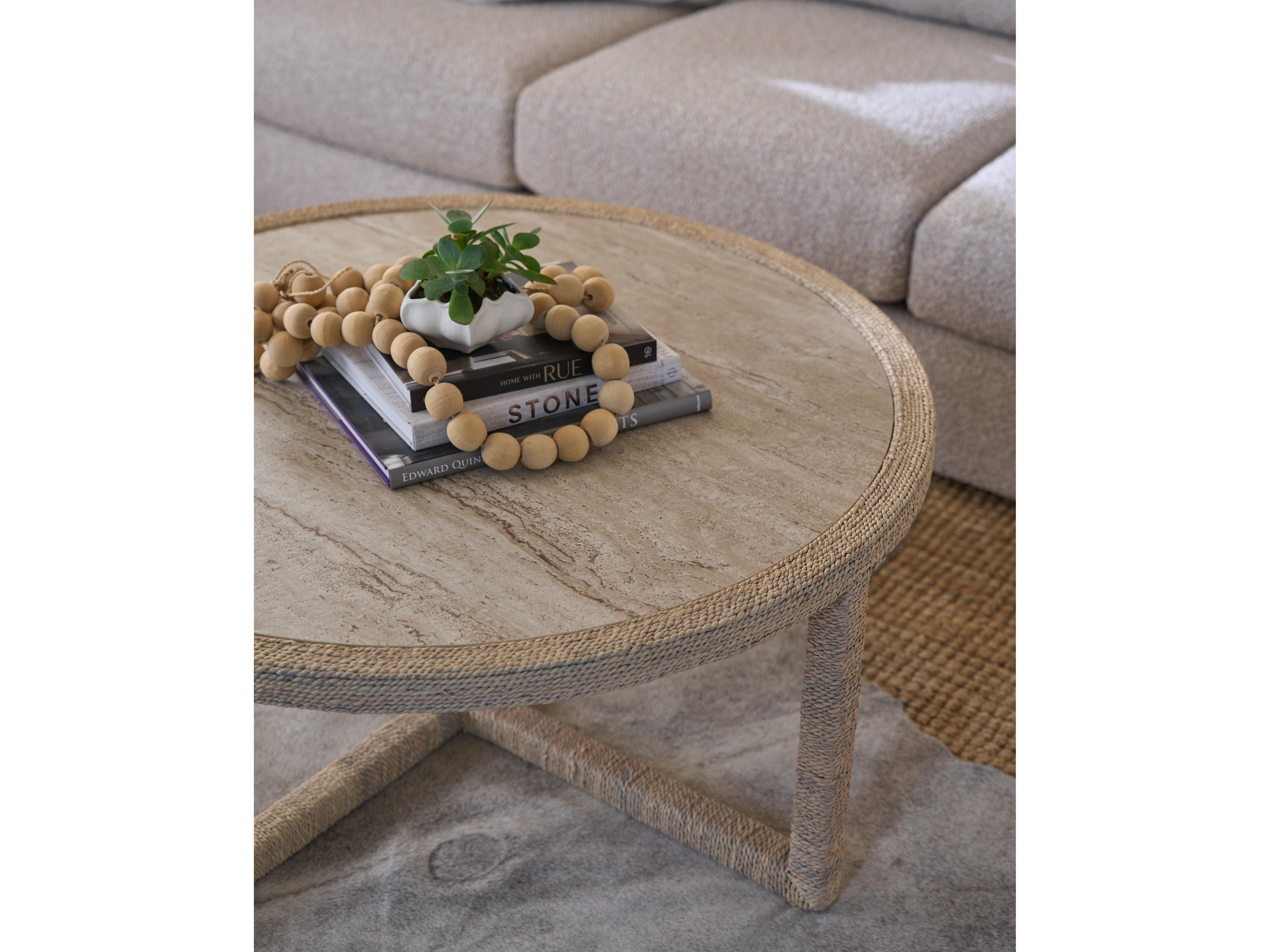 Coastal Living Home Oasis Round Wood Coffee Table