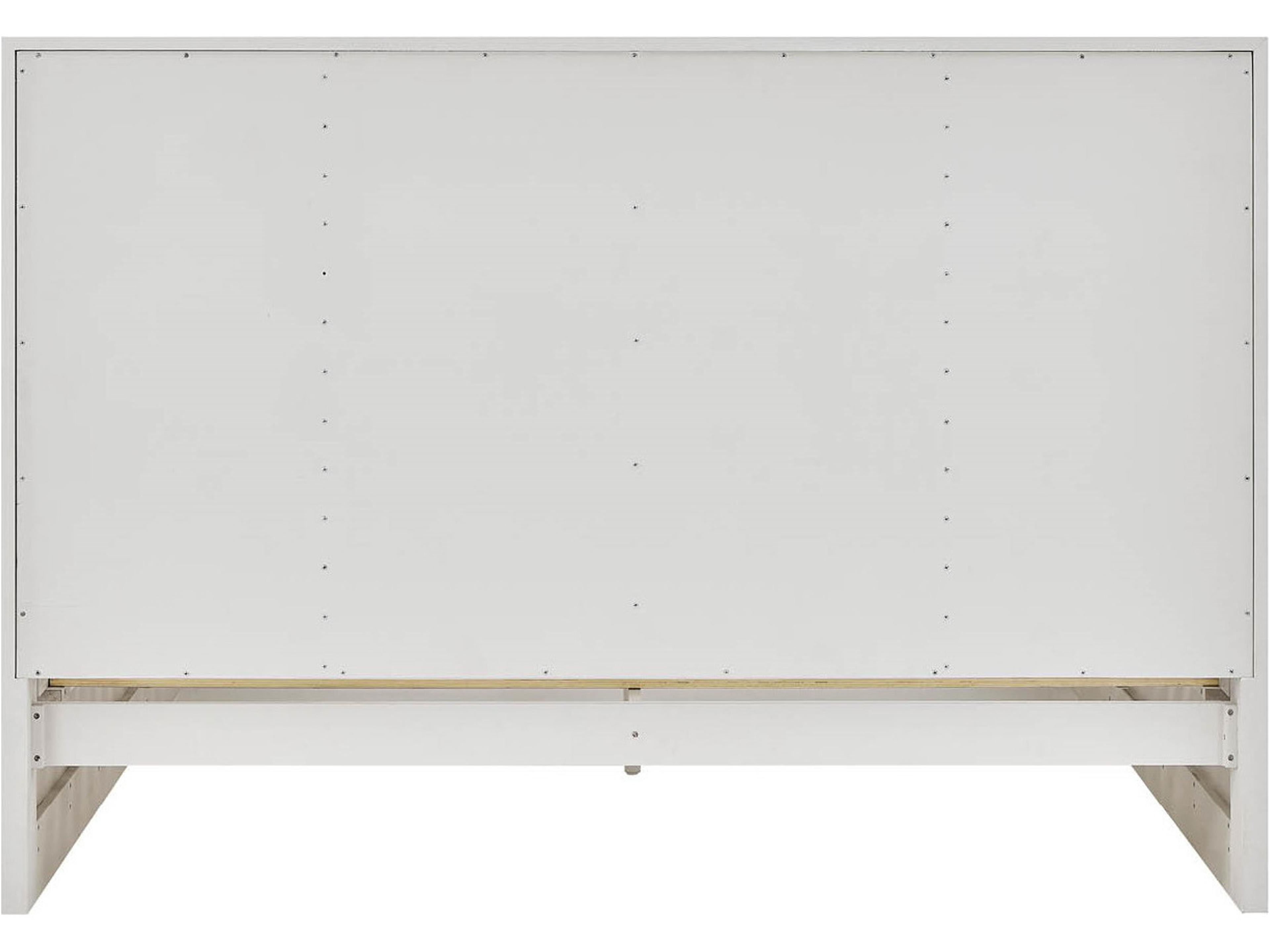 Coastal Living Home Oasis White Pine Wood King Panel Bed