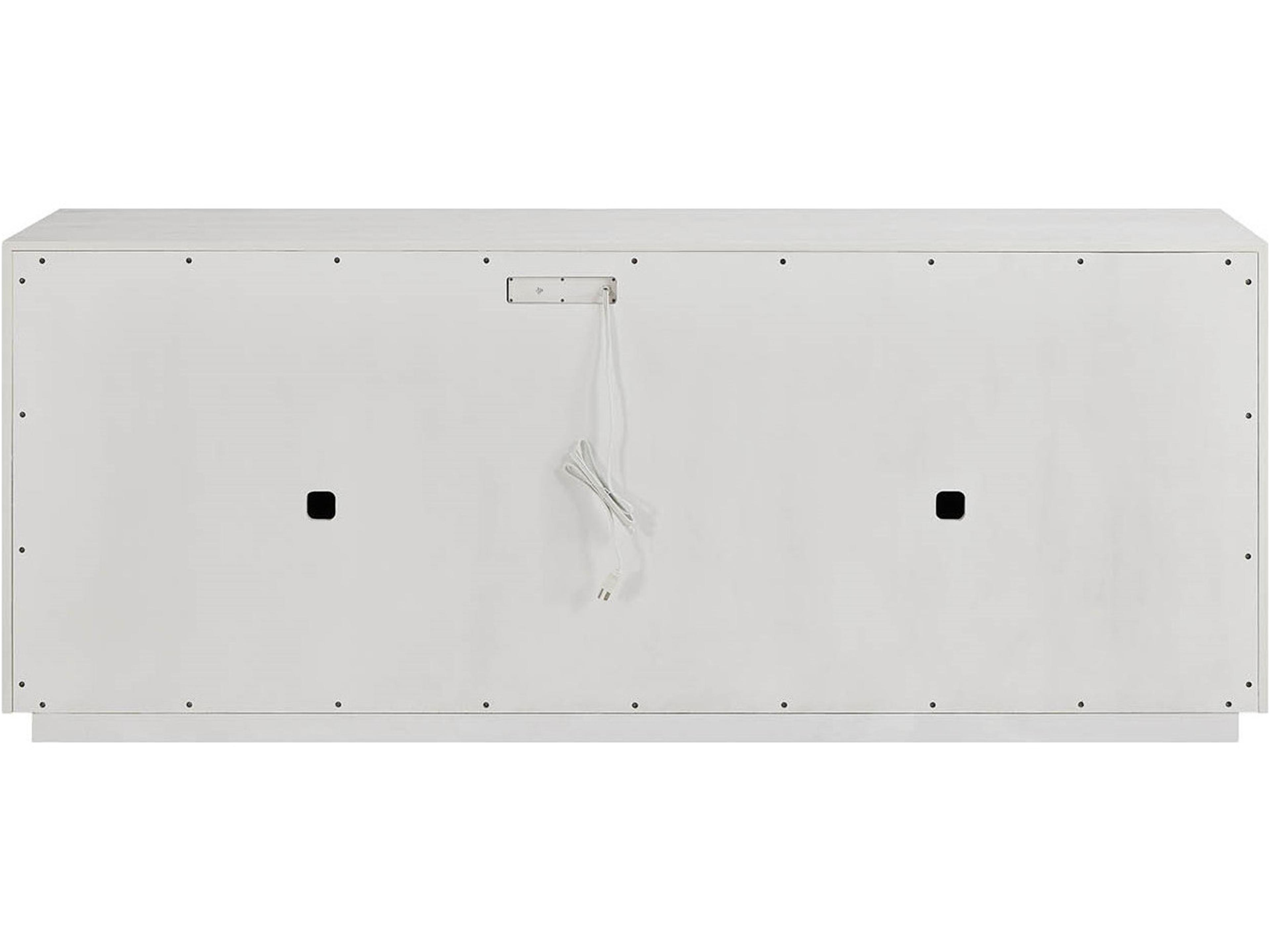 Coastal Living Home Oasis 85" Pine Wood Shoreline White Sideboard