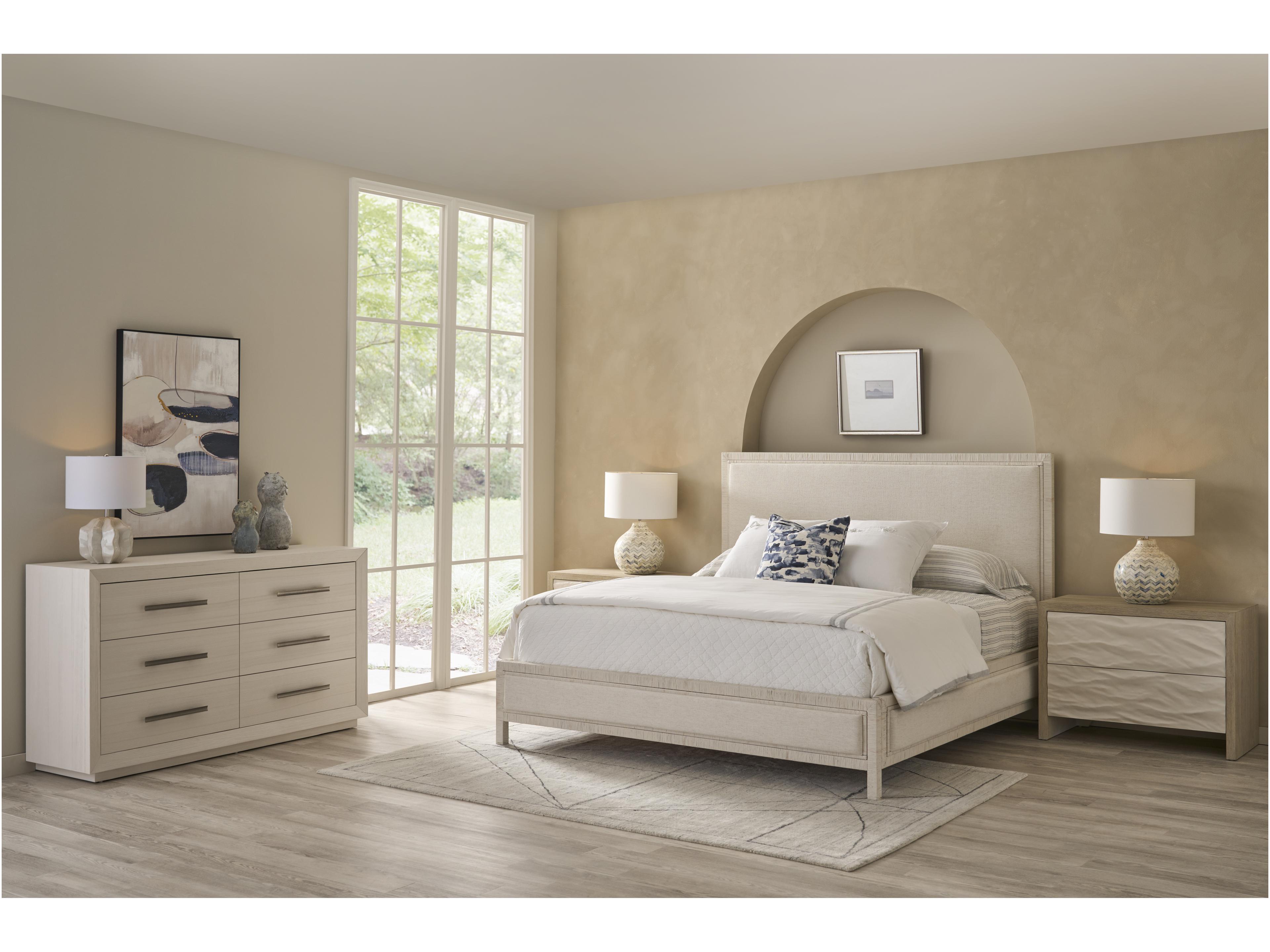 Coastal Living Home Oasis White Wood King Panel Bed