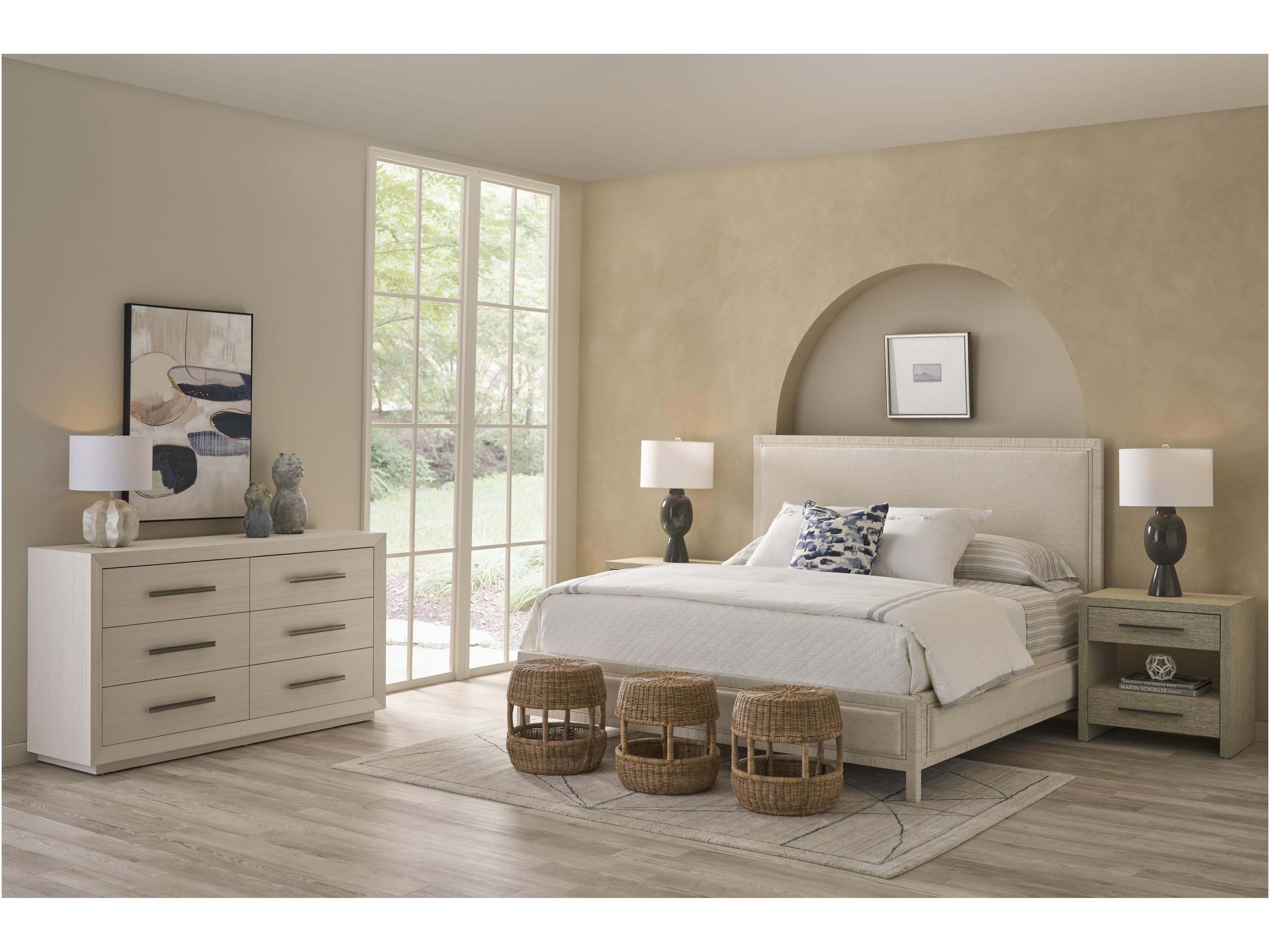 Coastal Living Home Oasis White Wood King Panel Bed
