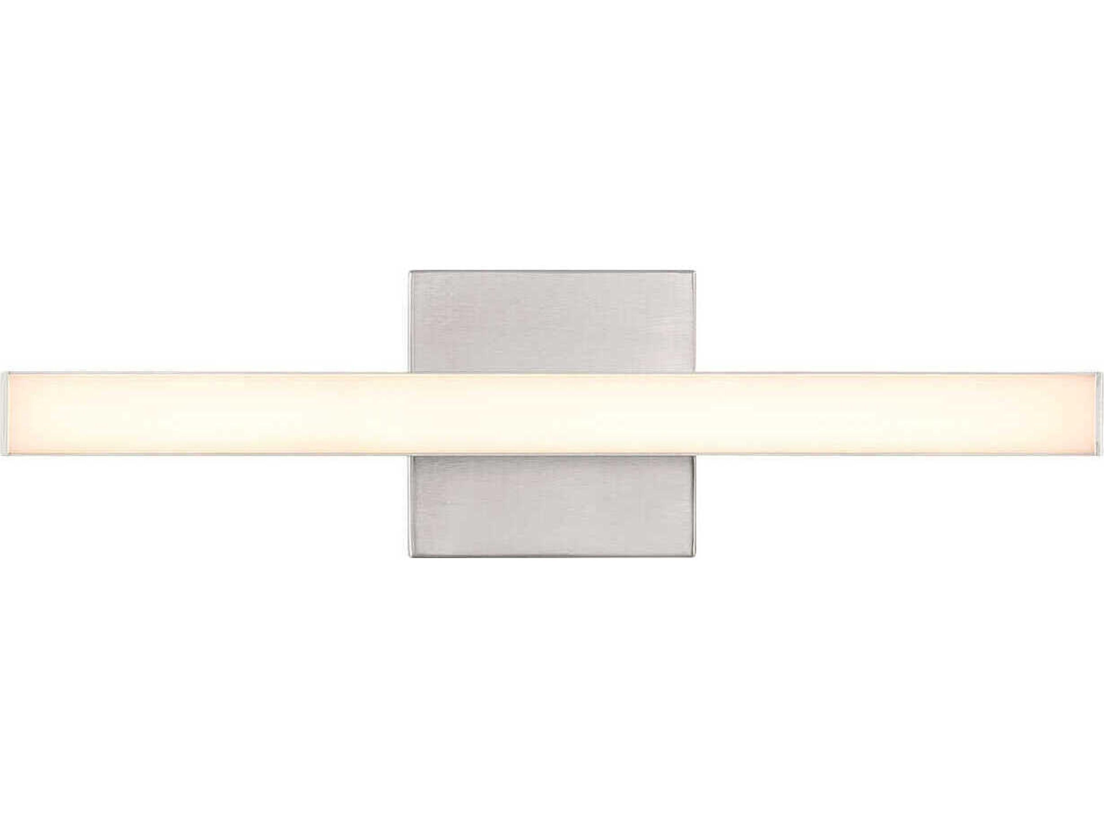 Trim 1-Light Brushed Polished Nickel Vanity Light