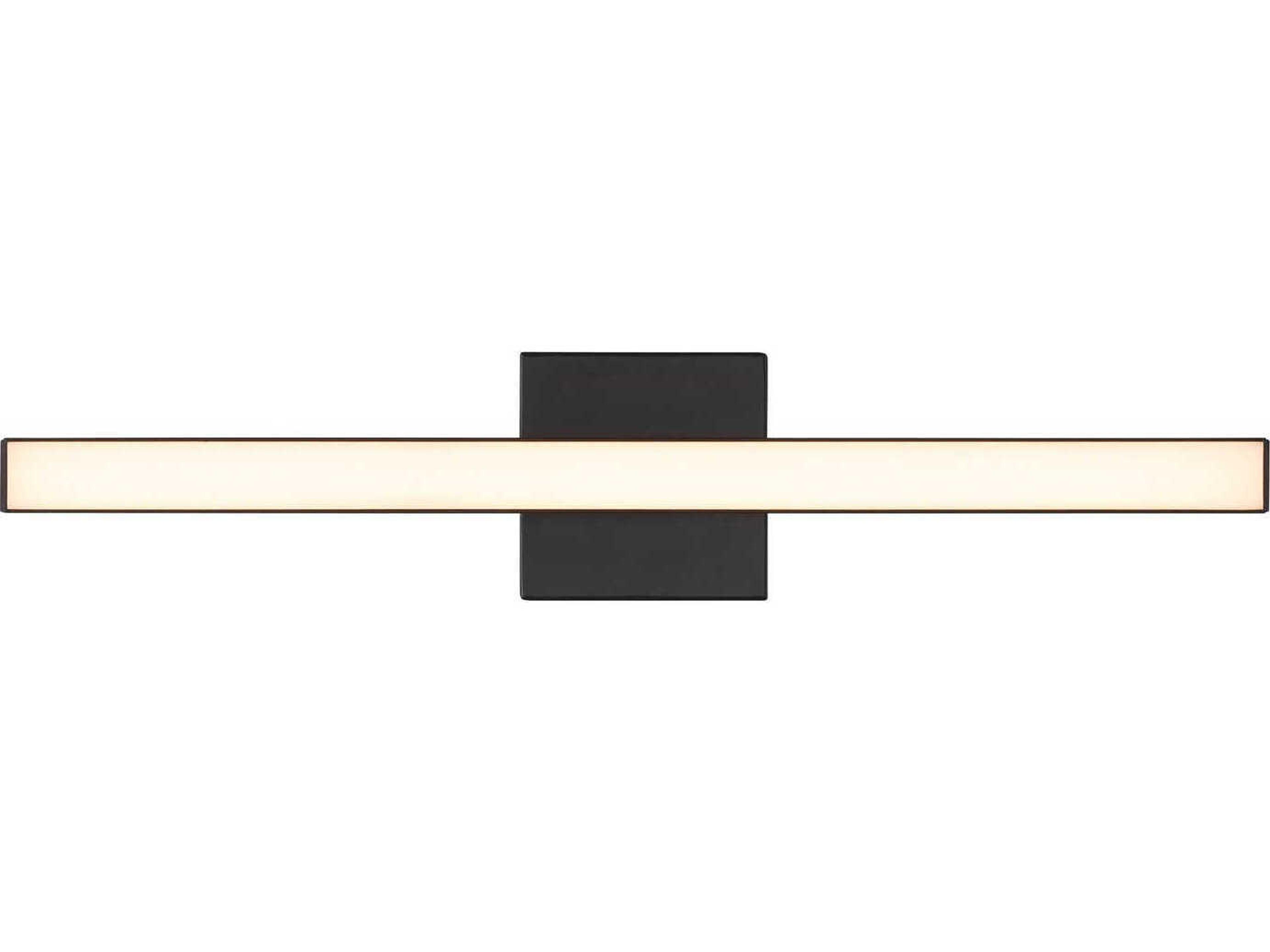 Trim 1-Light Flat Black Vanity Light