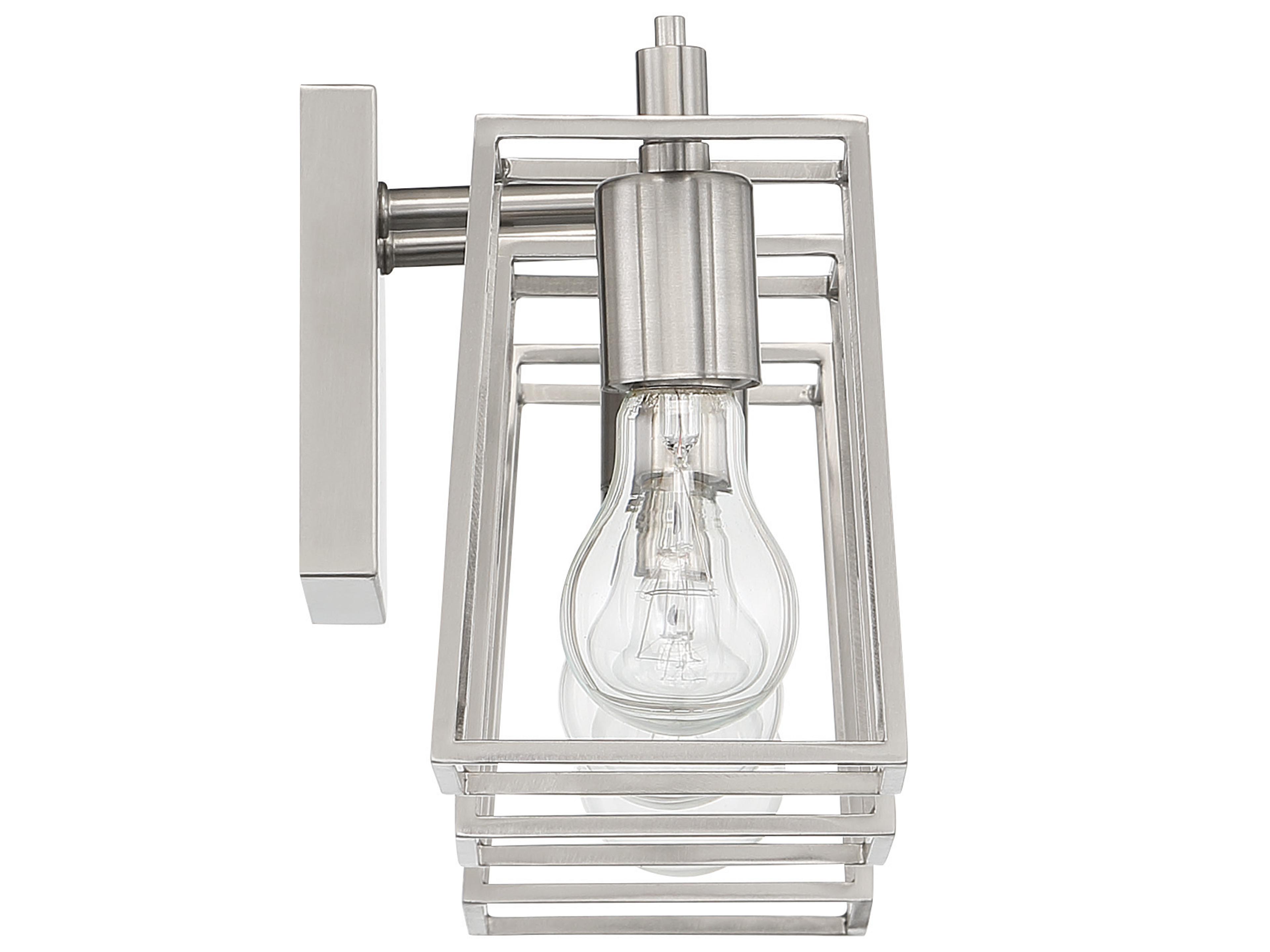 Craftmade Dunn 3-Light Brushed Polished Nickel Glass Vanity Light