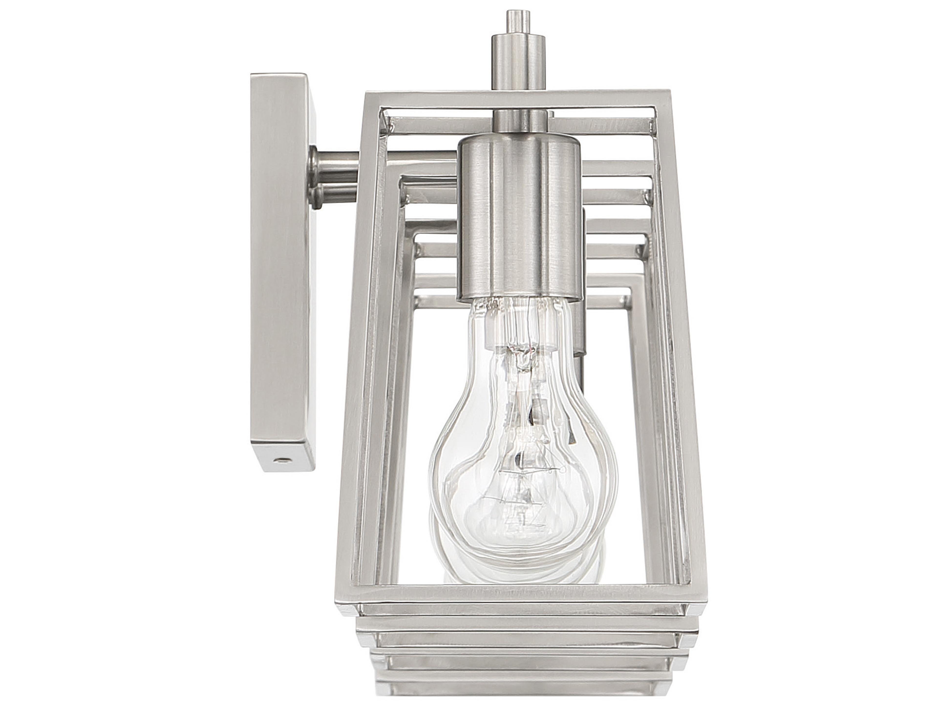 Craftmade Dunn 4-Light Brushed Polished Nickel Glass Vanity Light