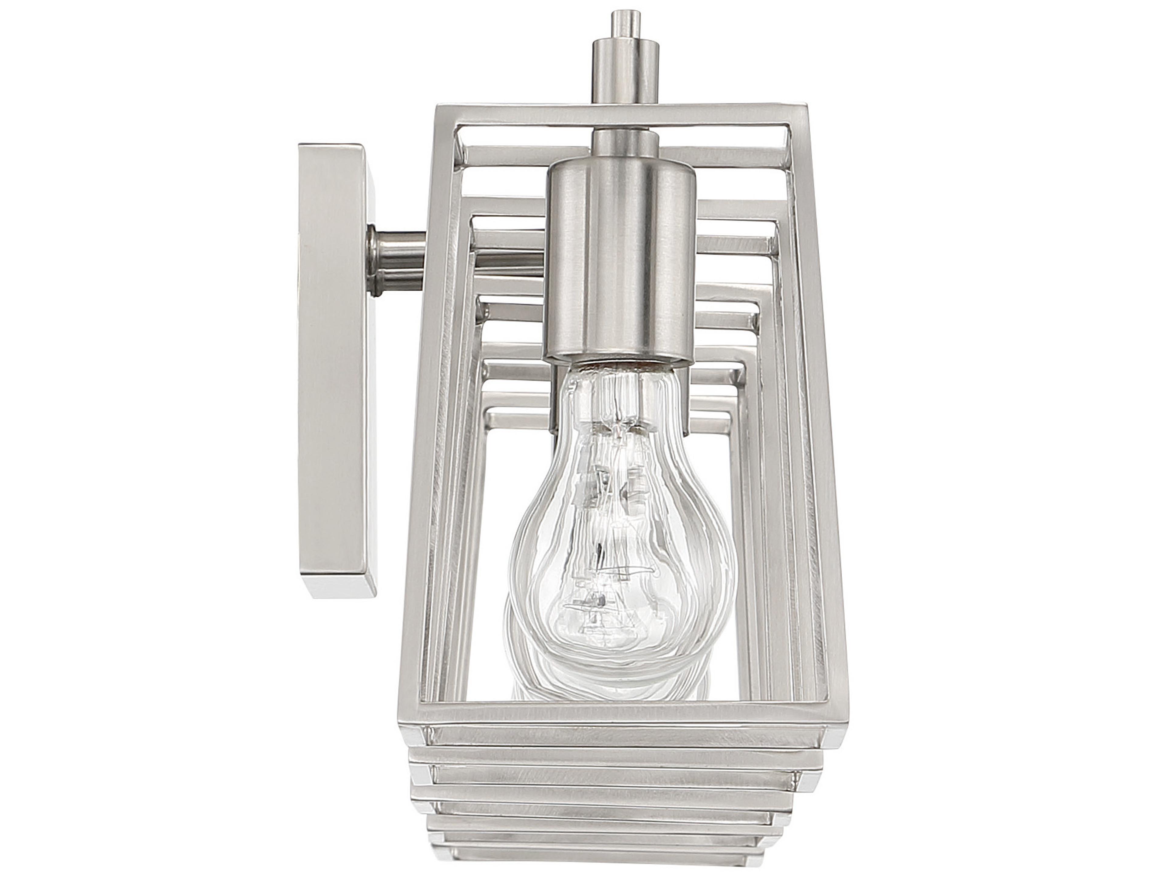 Craftmade Dunn 5-Light Brushed Polished Nickel Glass Vanity Light