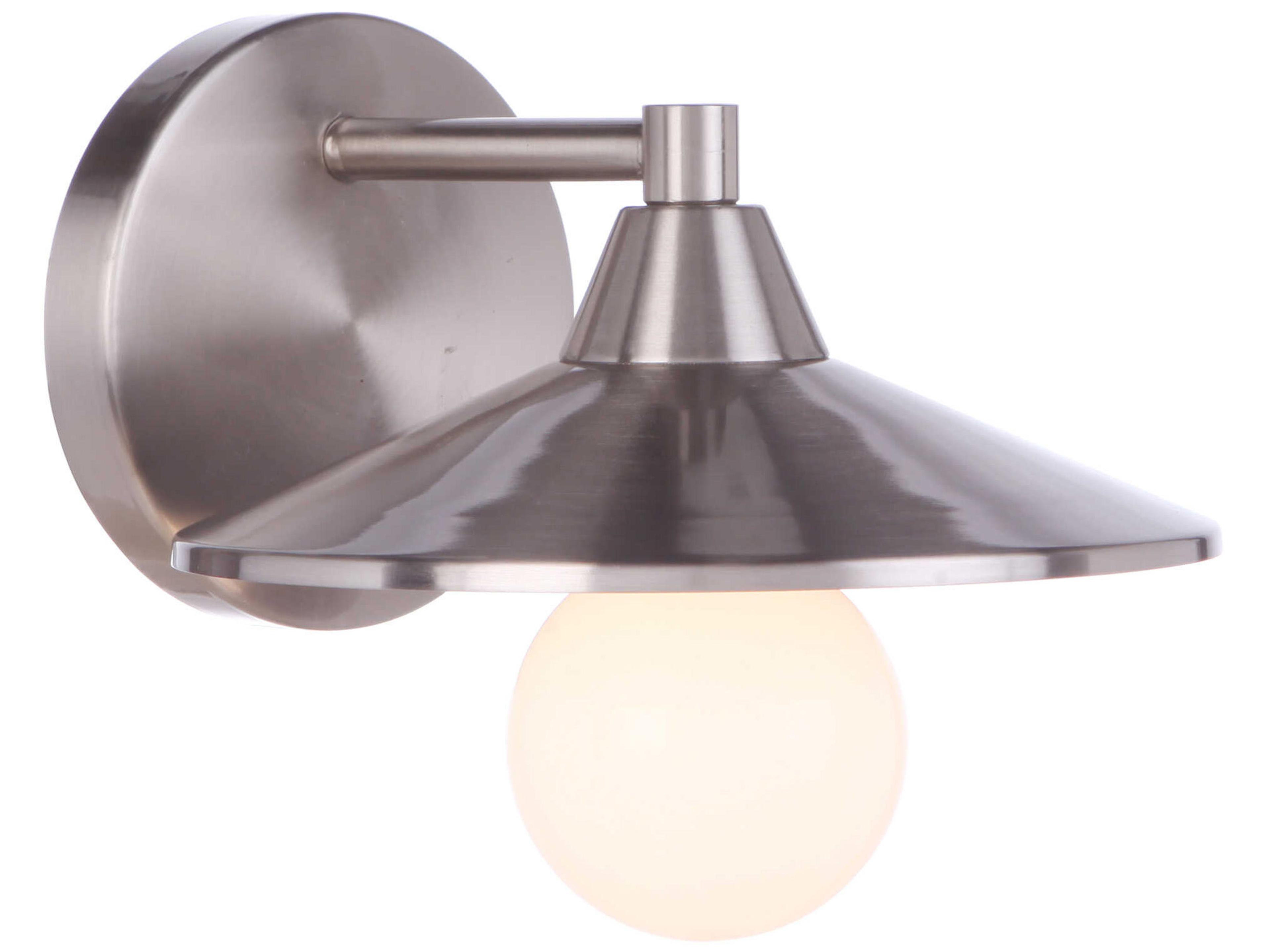 Craftmade Isaac 1-Light Brushed Polished Nickel Vanity Light