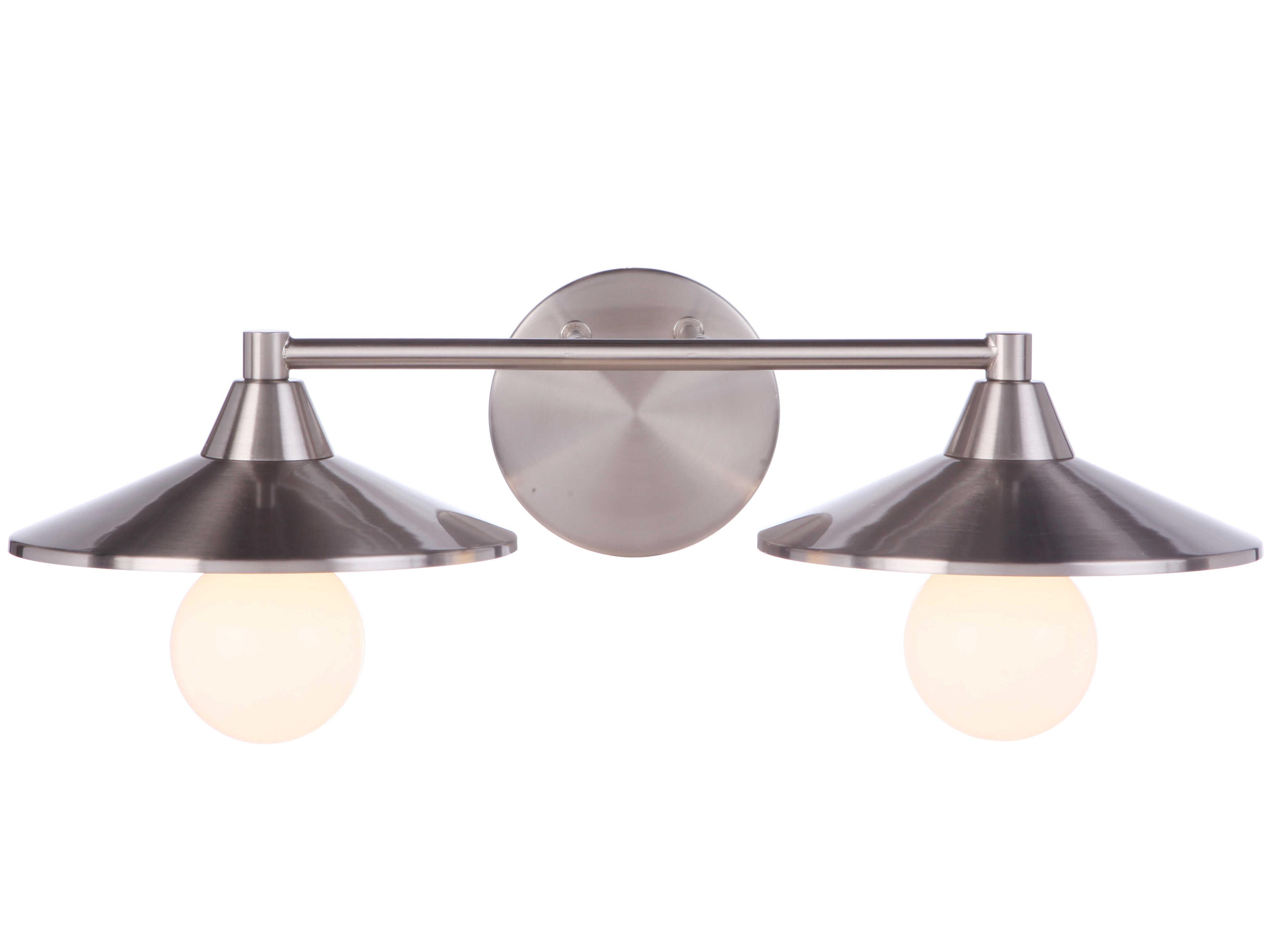Craftmade Isaac 2-Light Brushed Polished Nickel Vanity Light