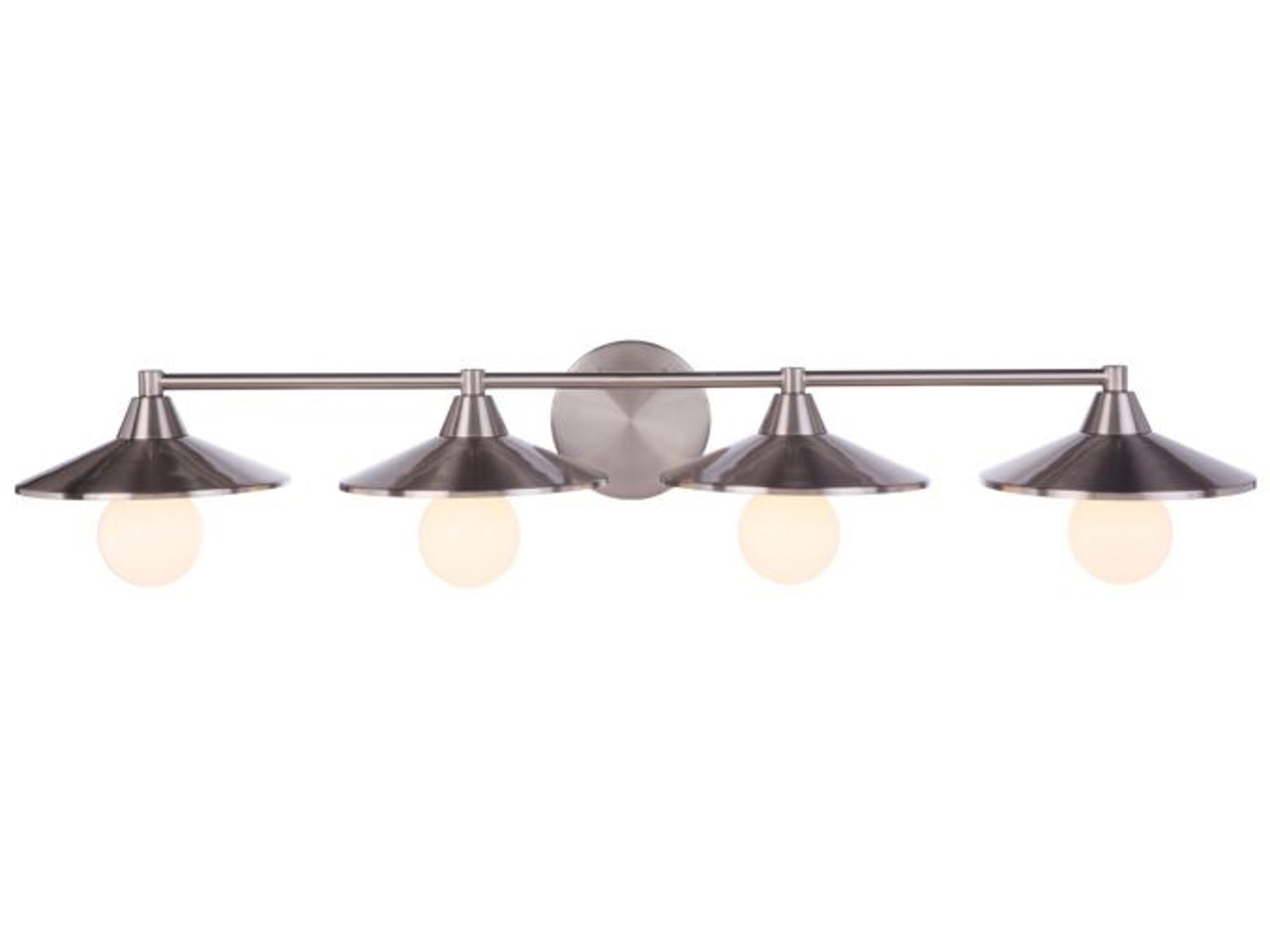 Craftmade Isaac 4-Light Brushed Polished Nickel Vanity Light