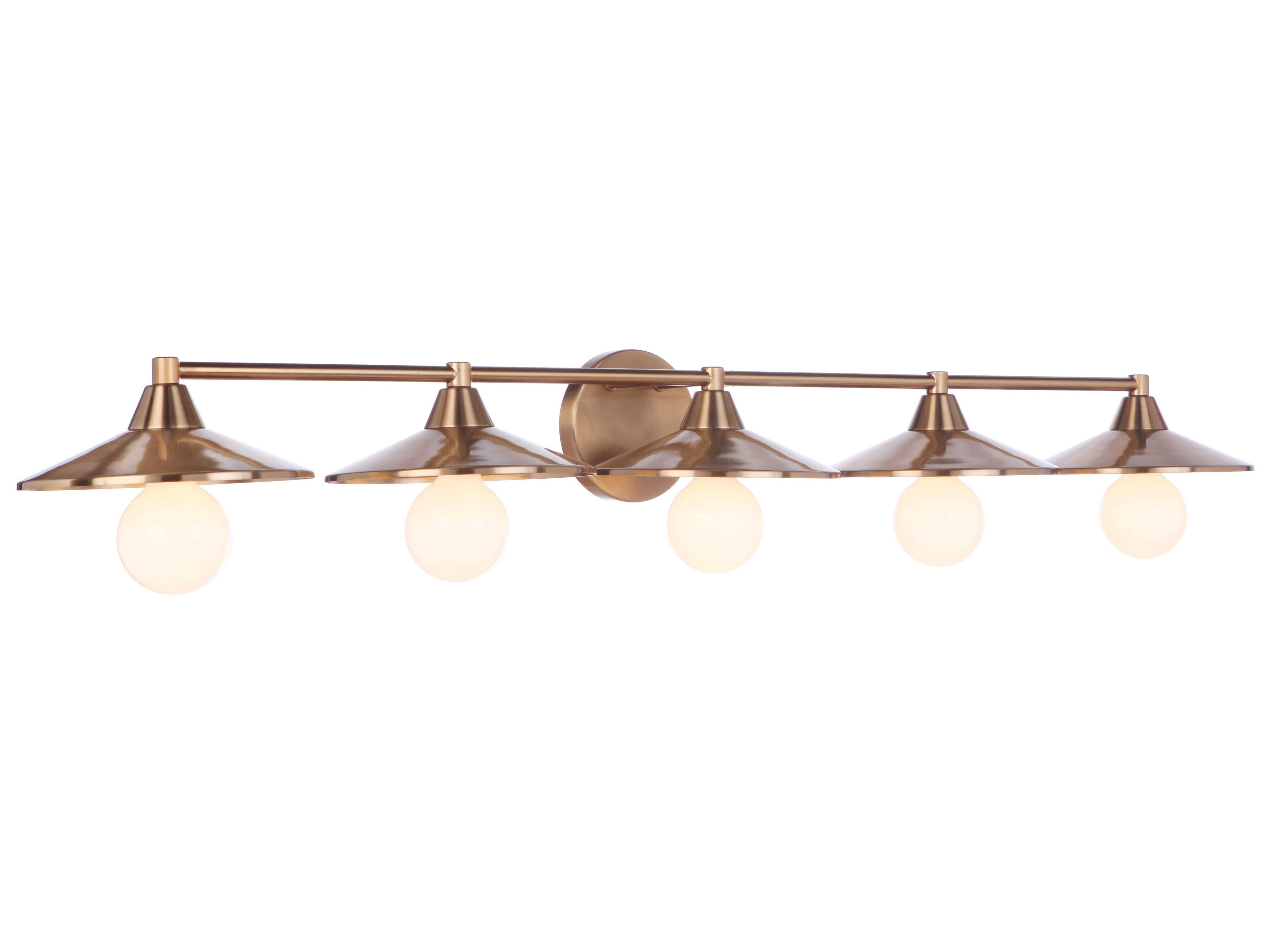 Craftmade Isaac 5-Light Satin Brass Vanity Light
