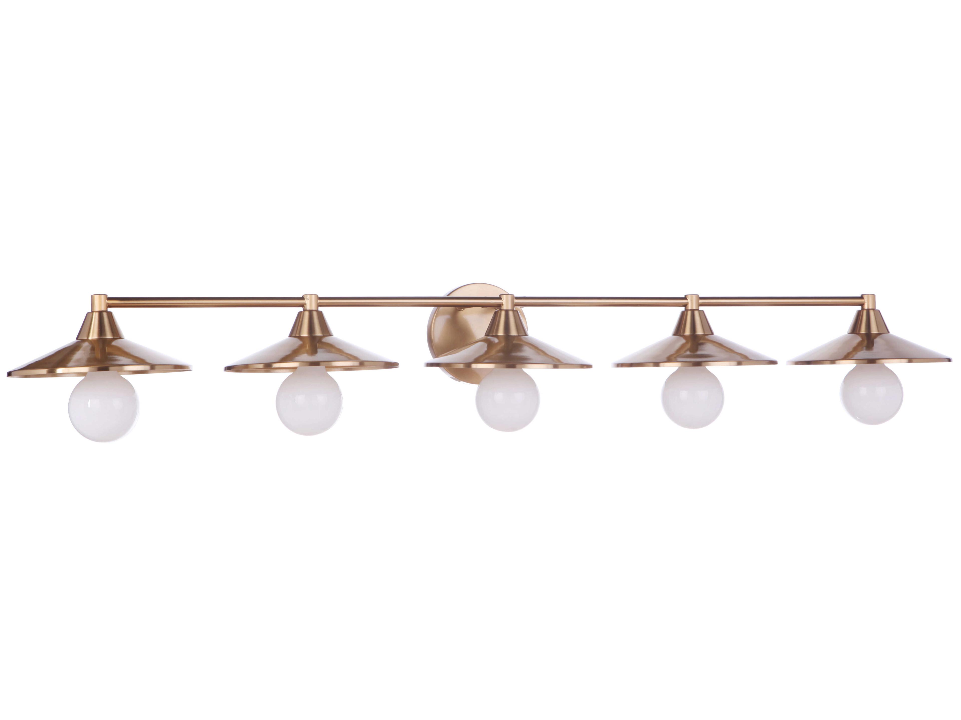 Craftmade Isaac 5-Light Satin Brass Vanity Light