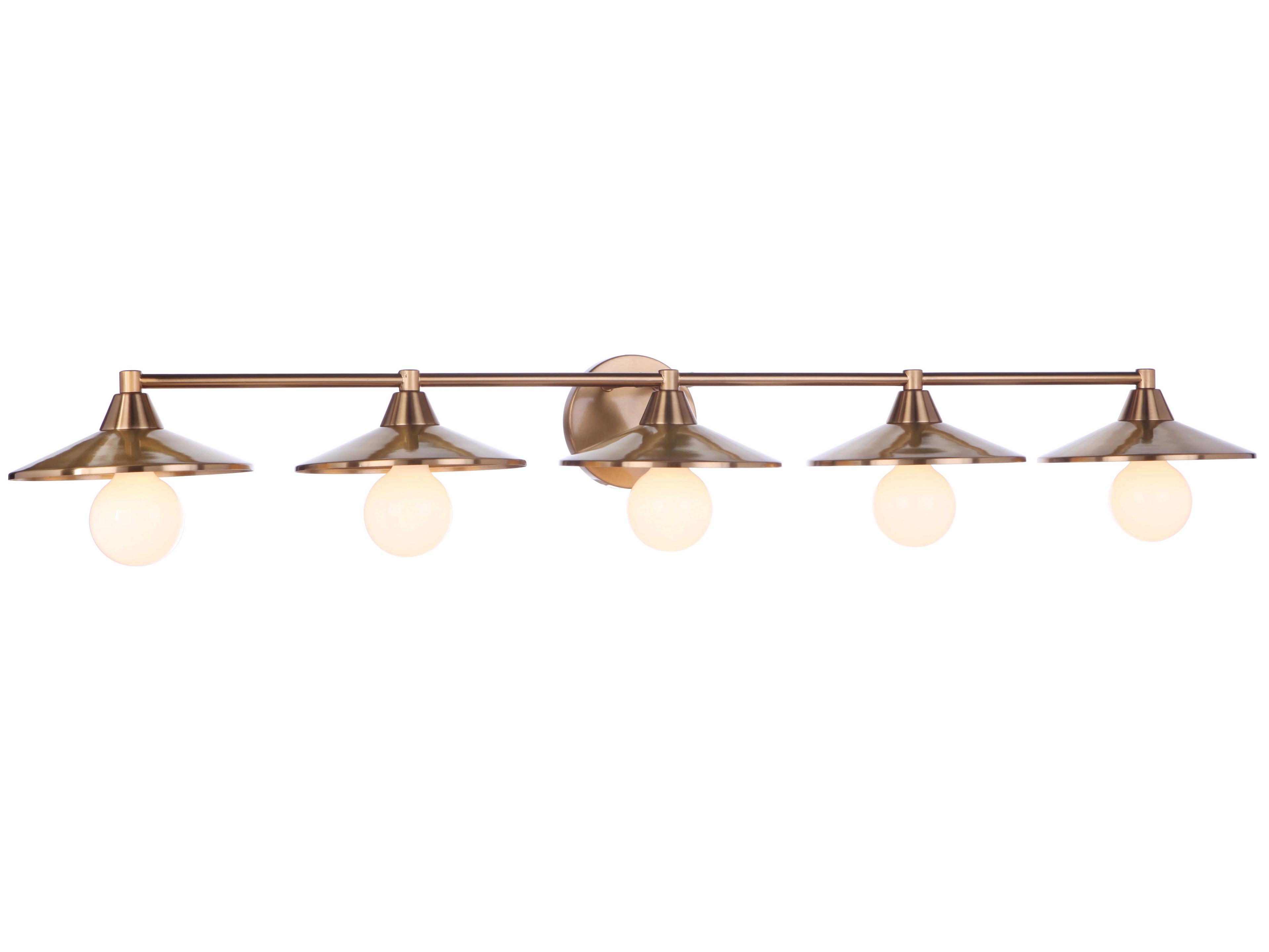 Craftmade Isaac 5-Light Satin Brass Vanity Light