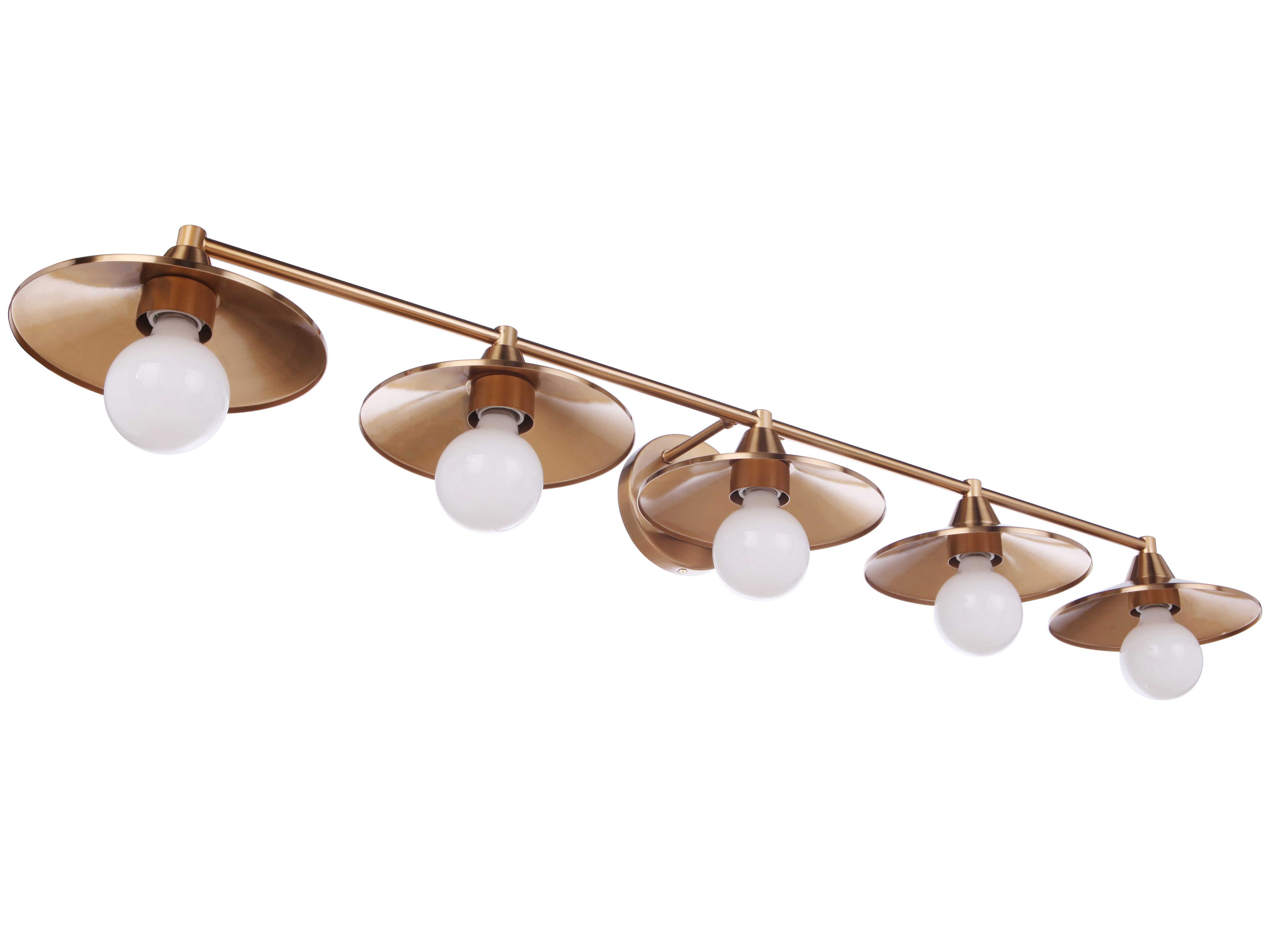 Craftmade Isaac 5-Light Satin Brass Vanity Light