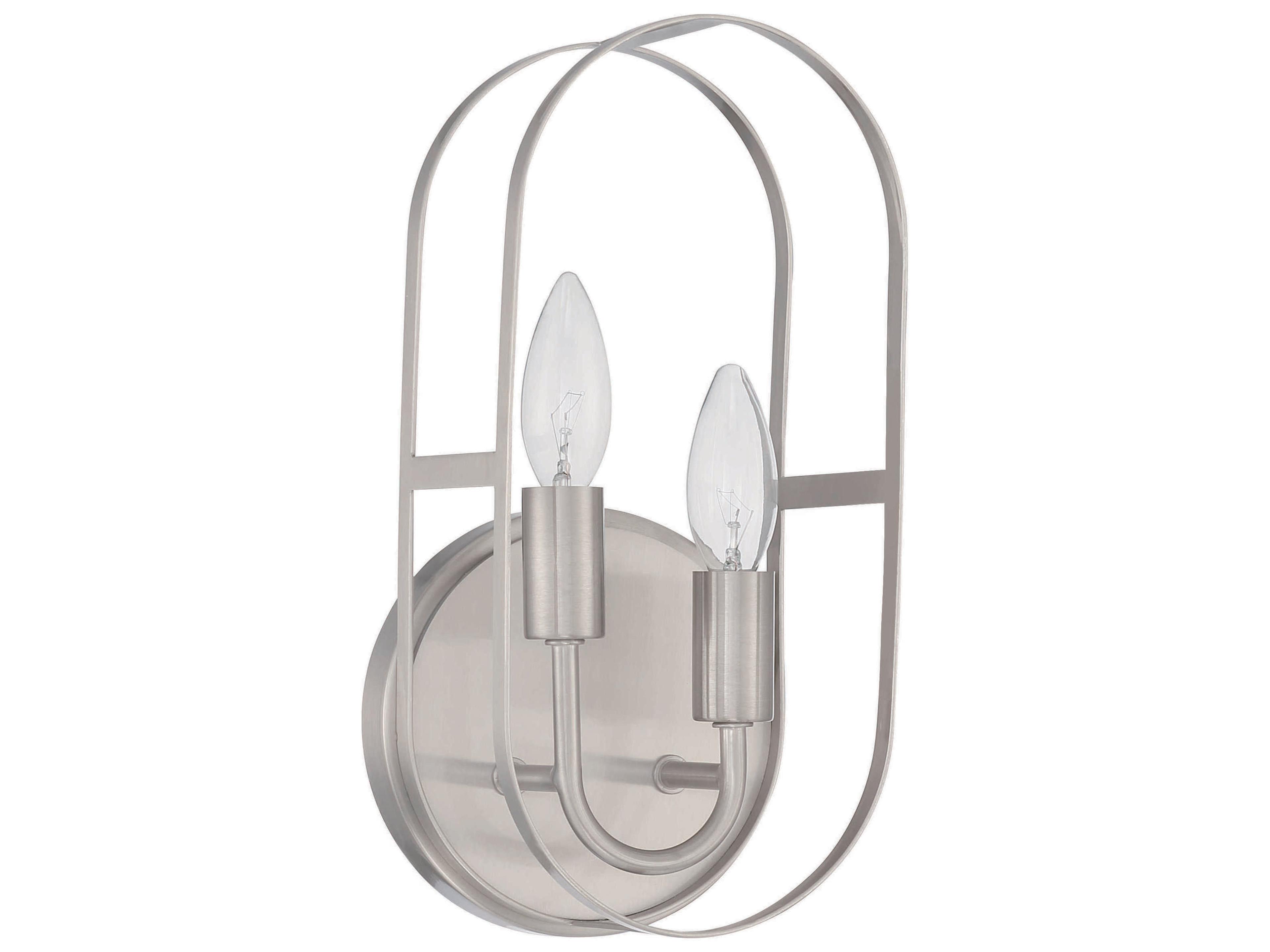 Mindful 2-Light Brushed Polished Nickel Wall Sconce