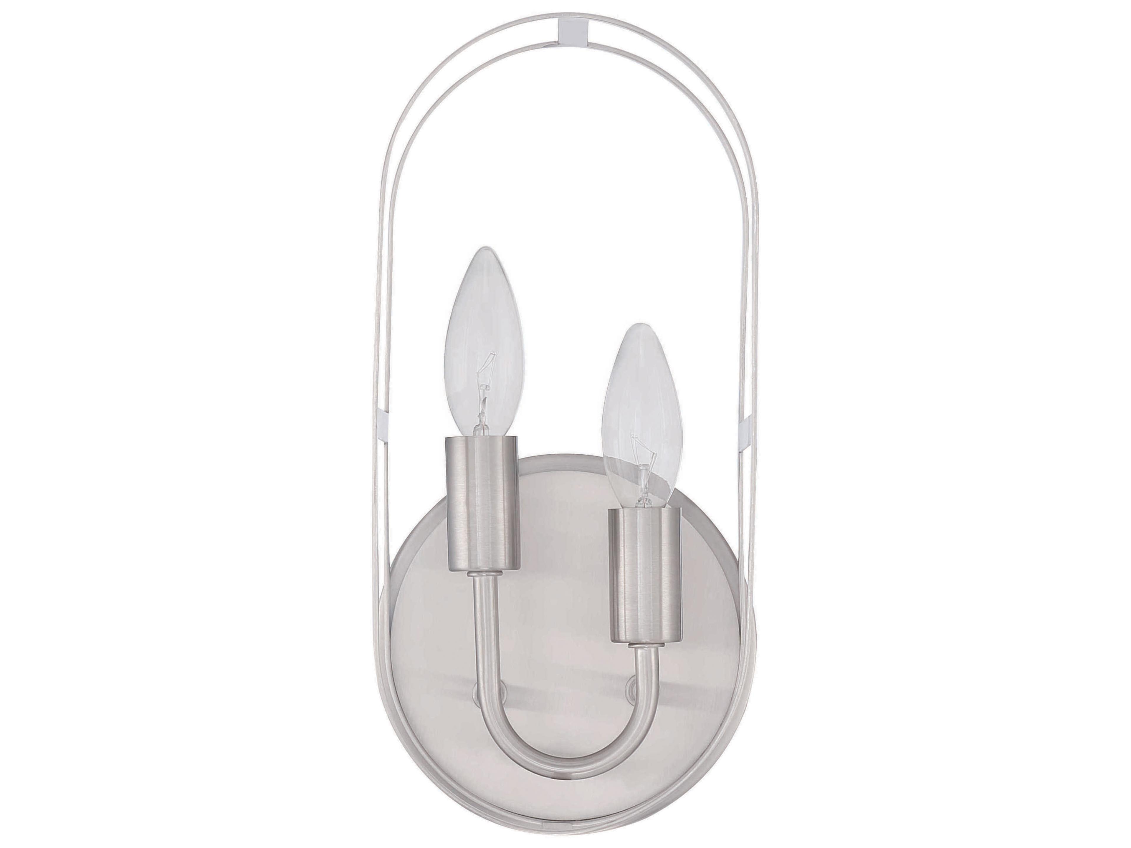 Craftmade Mindful 2-Light Brushed Polished Nickel Wall Sconce