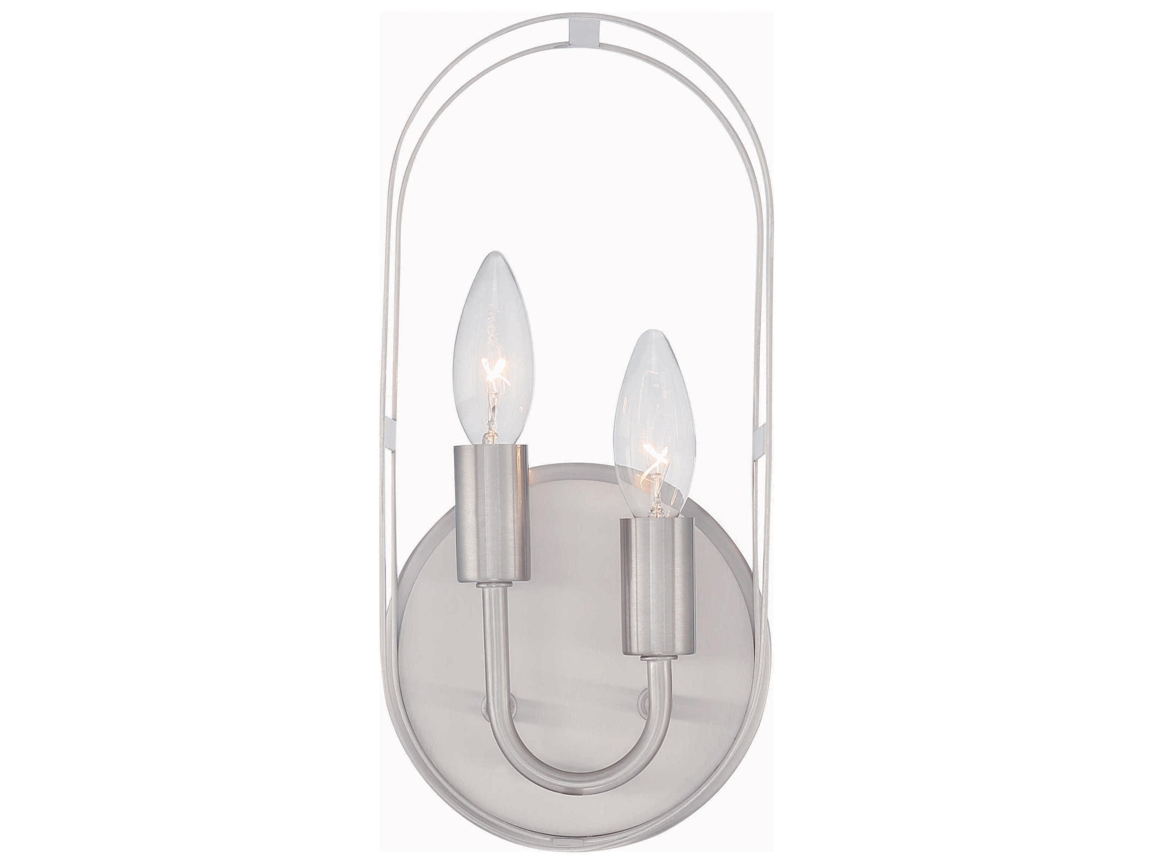 Craftmade Mindful 2-Light Brushed Polished Nickel Wall Sconce