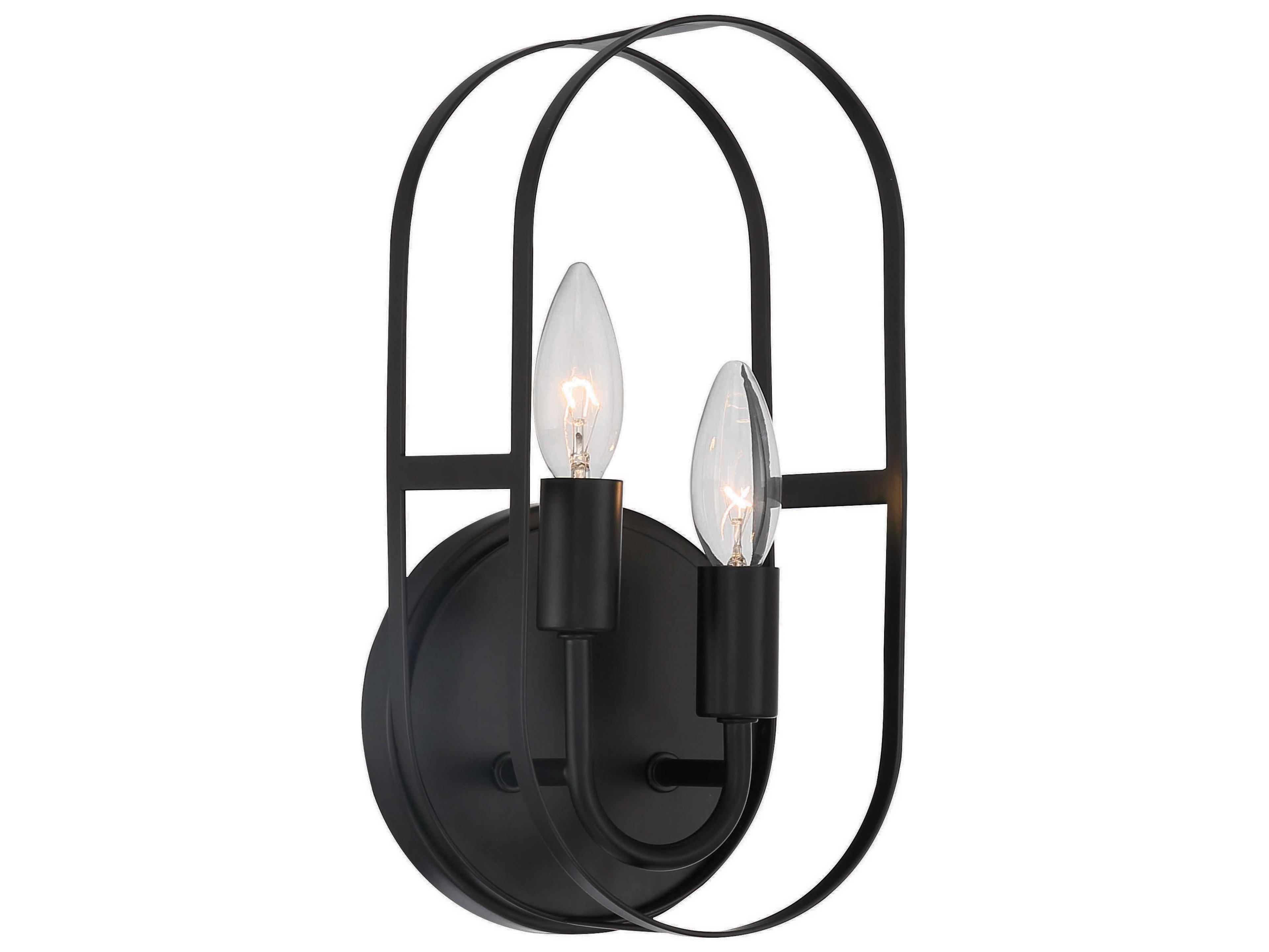 Craftmade Mindful 2-Light Flat Black Wall Sconce