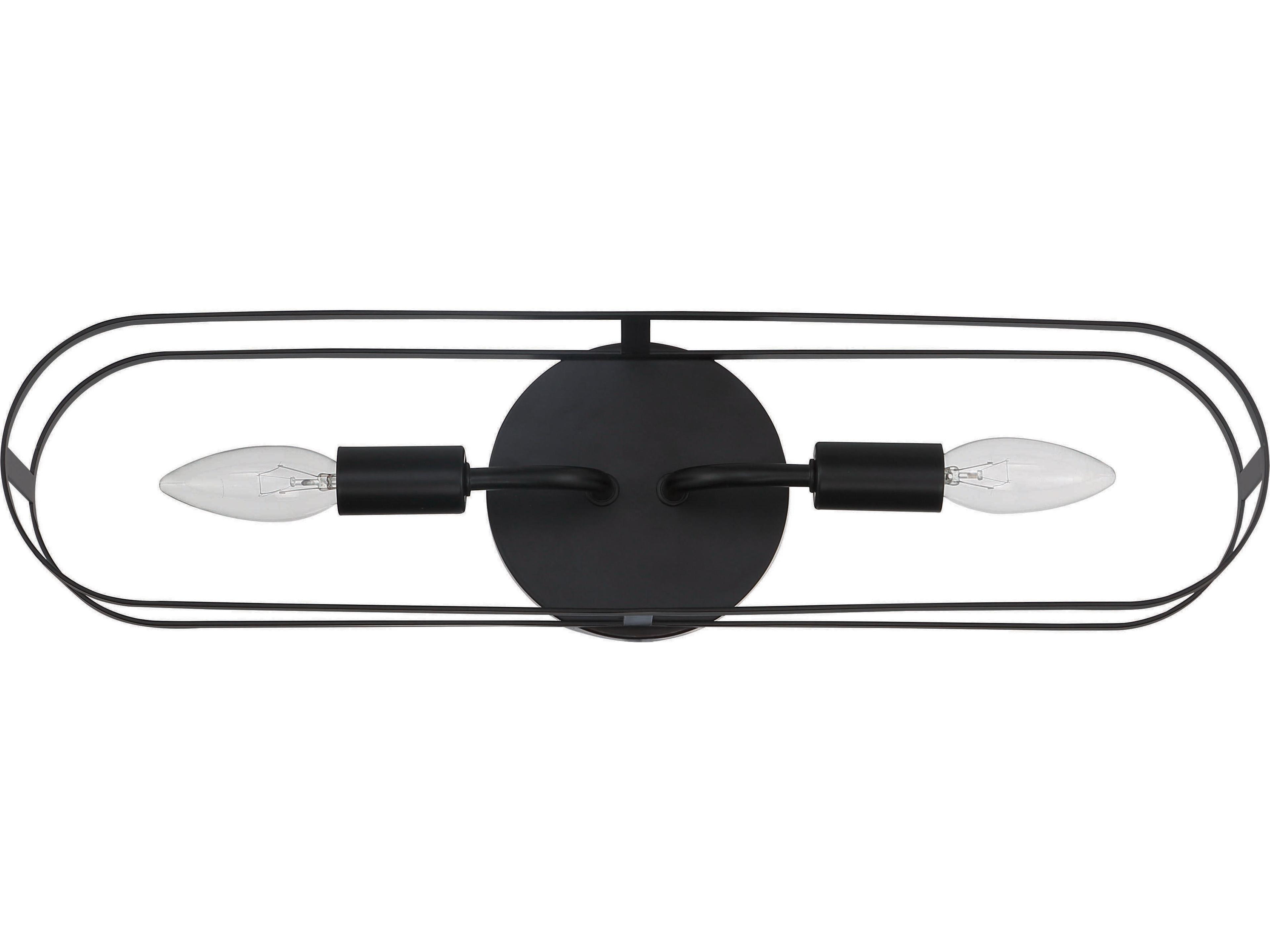 Craftmade Mindful 2-Light Flat Black Vanity Light