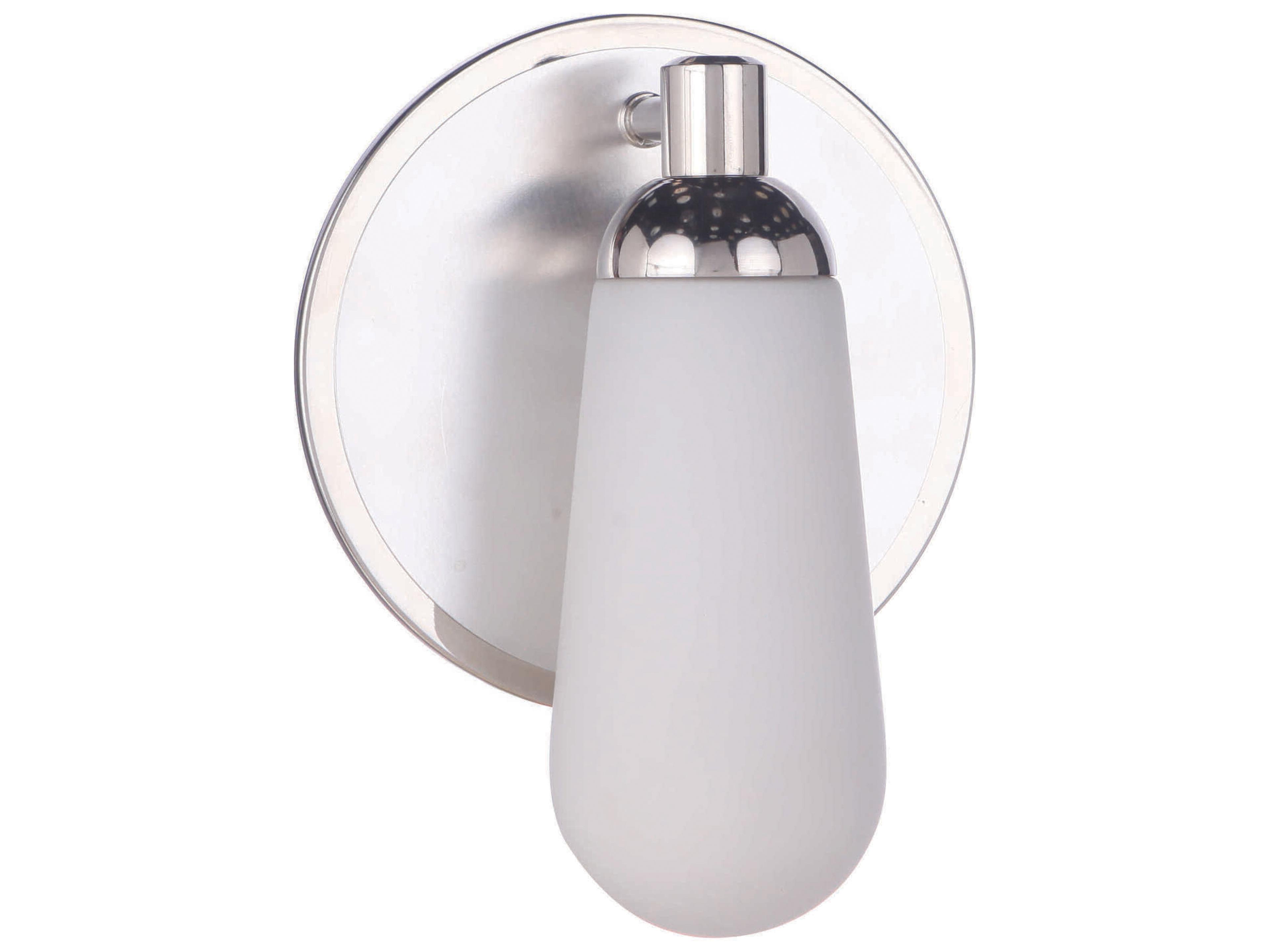 Riggs 1-Light Nickel Glass Wall Sconce