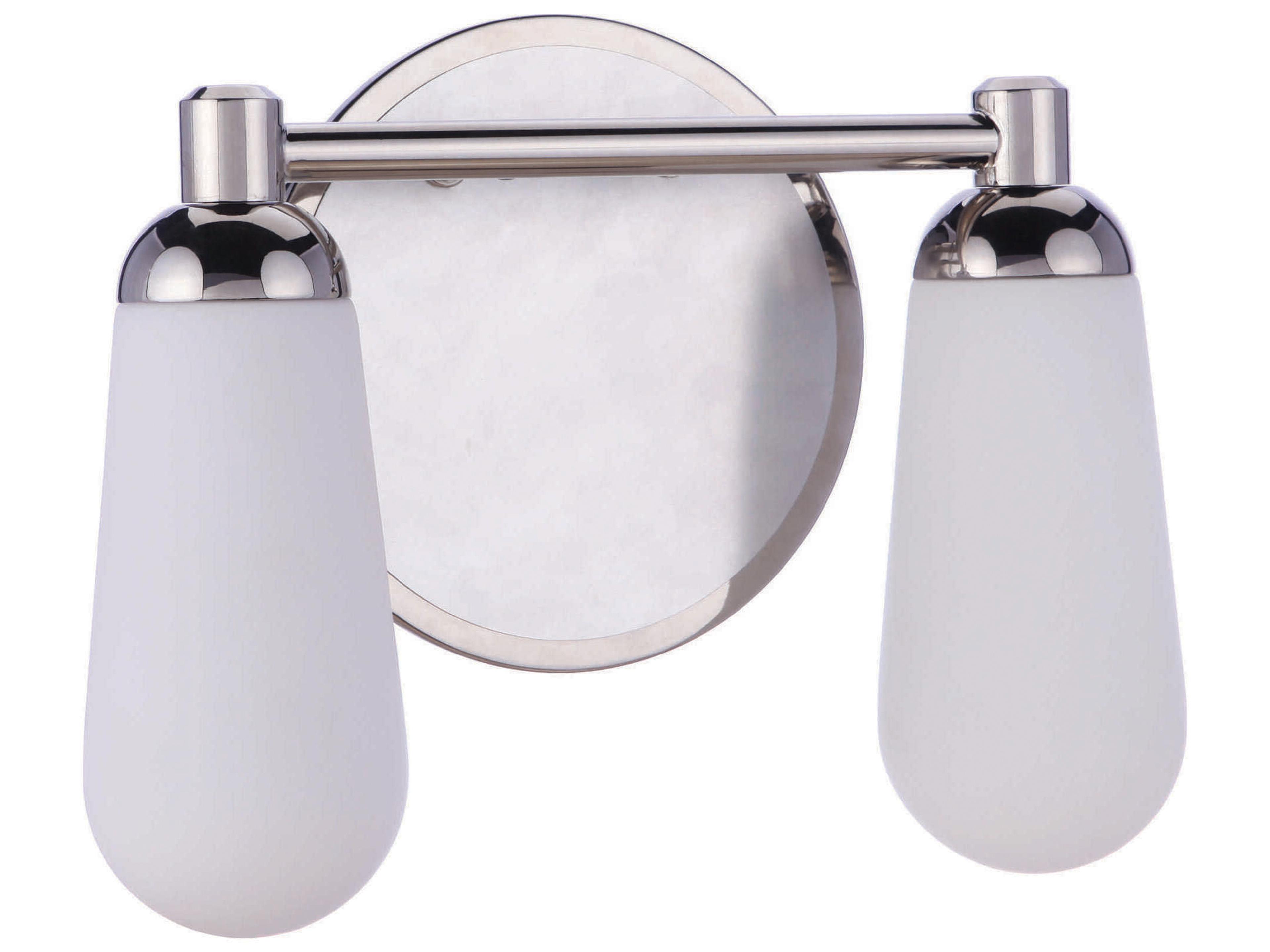 Riggs 2-Light Nickel Glass Vanity Light