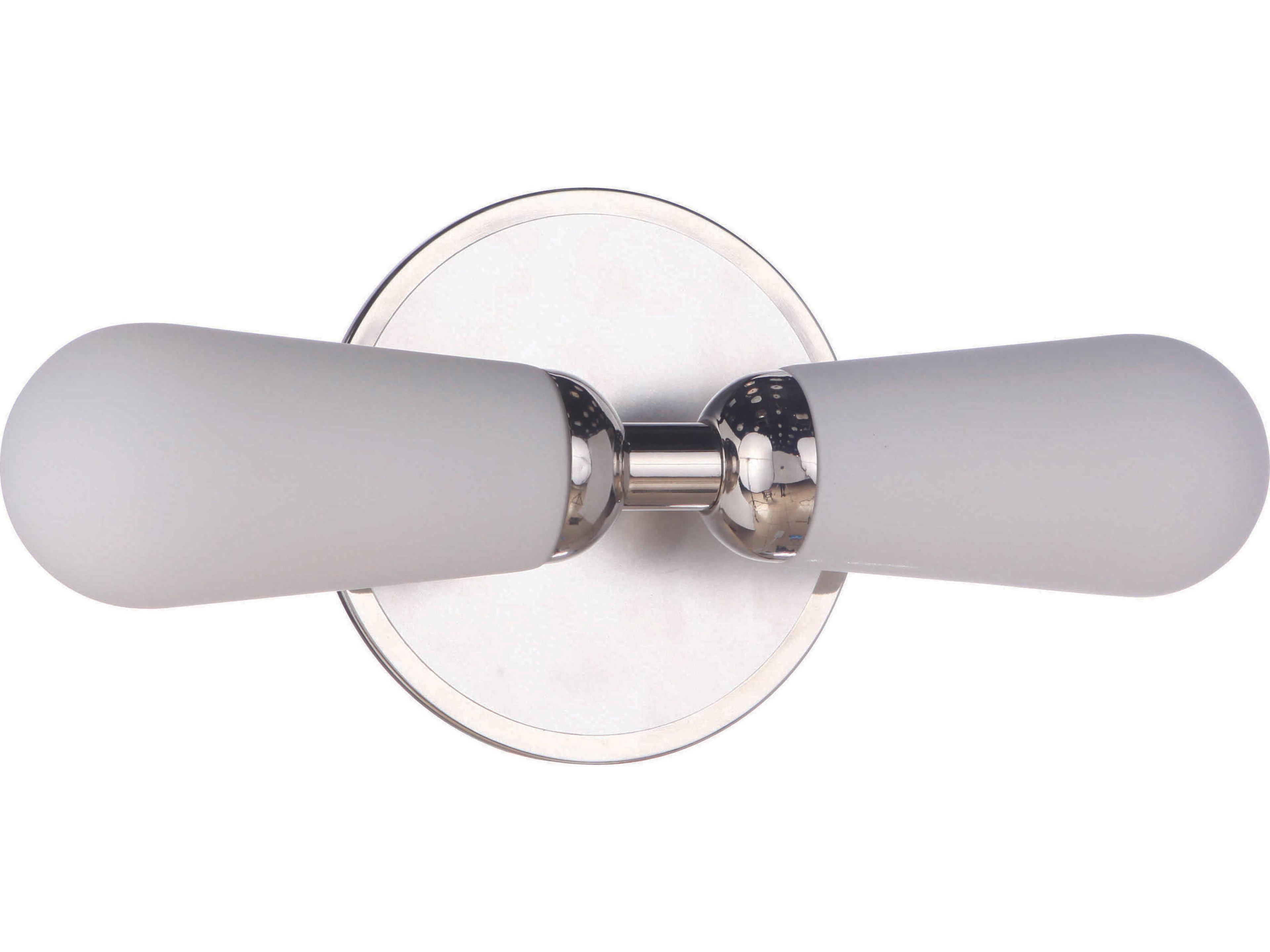 Riggs 2-Light Nickel Glass Vanity Light