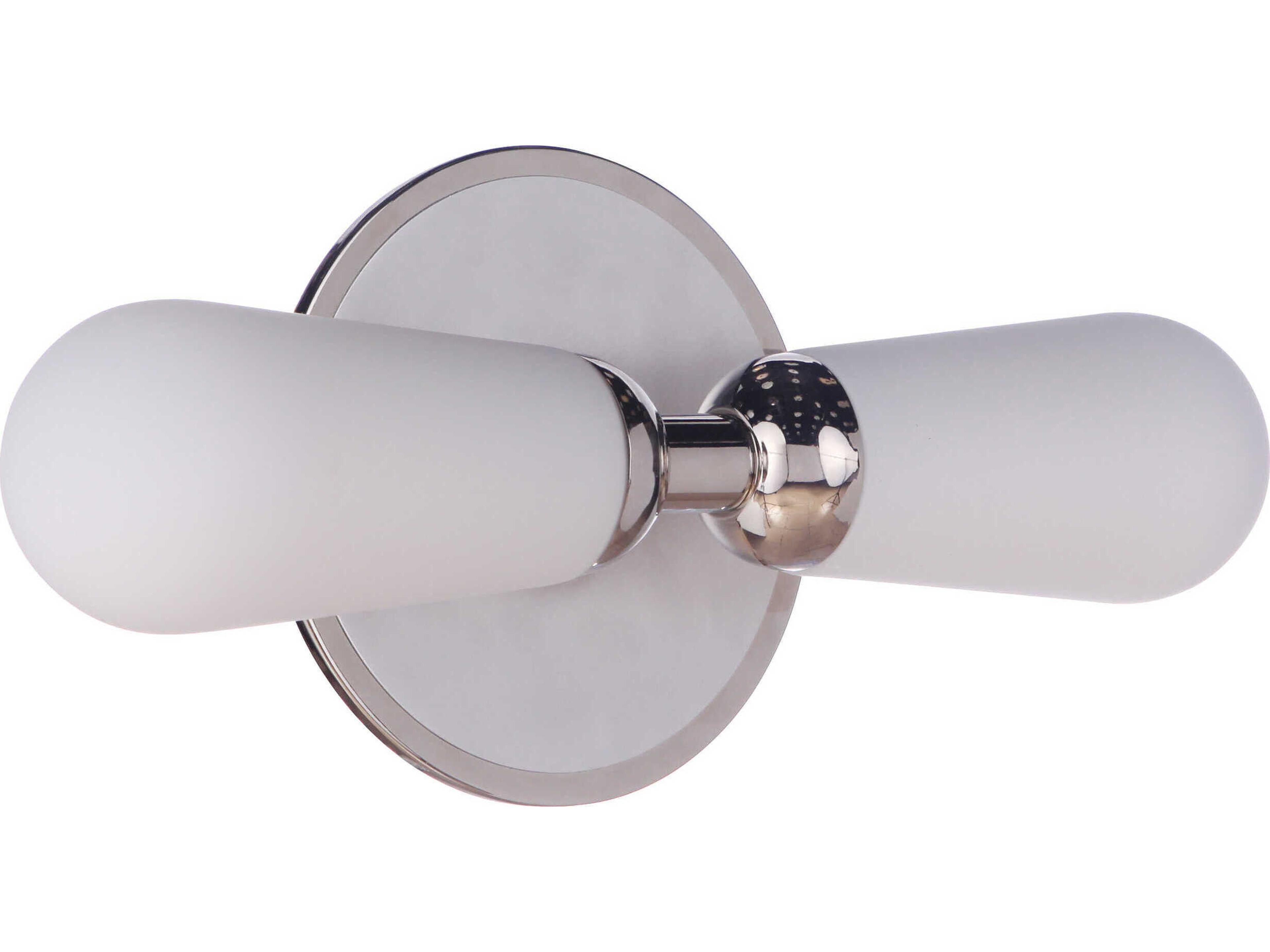 Craftmade Riggs 2-Light Nickel Glass Vanity Light