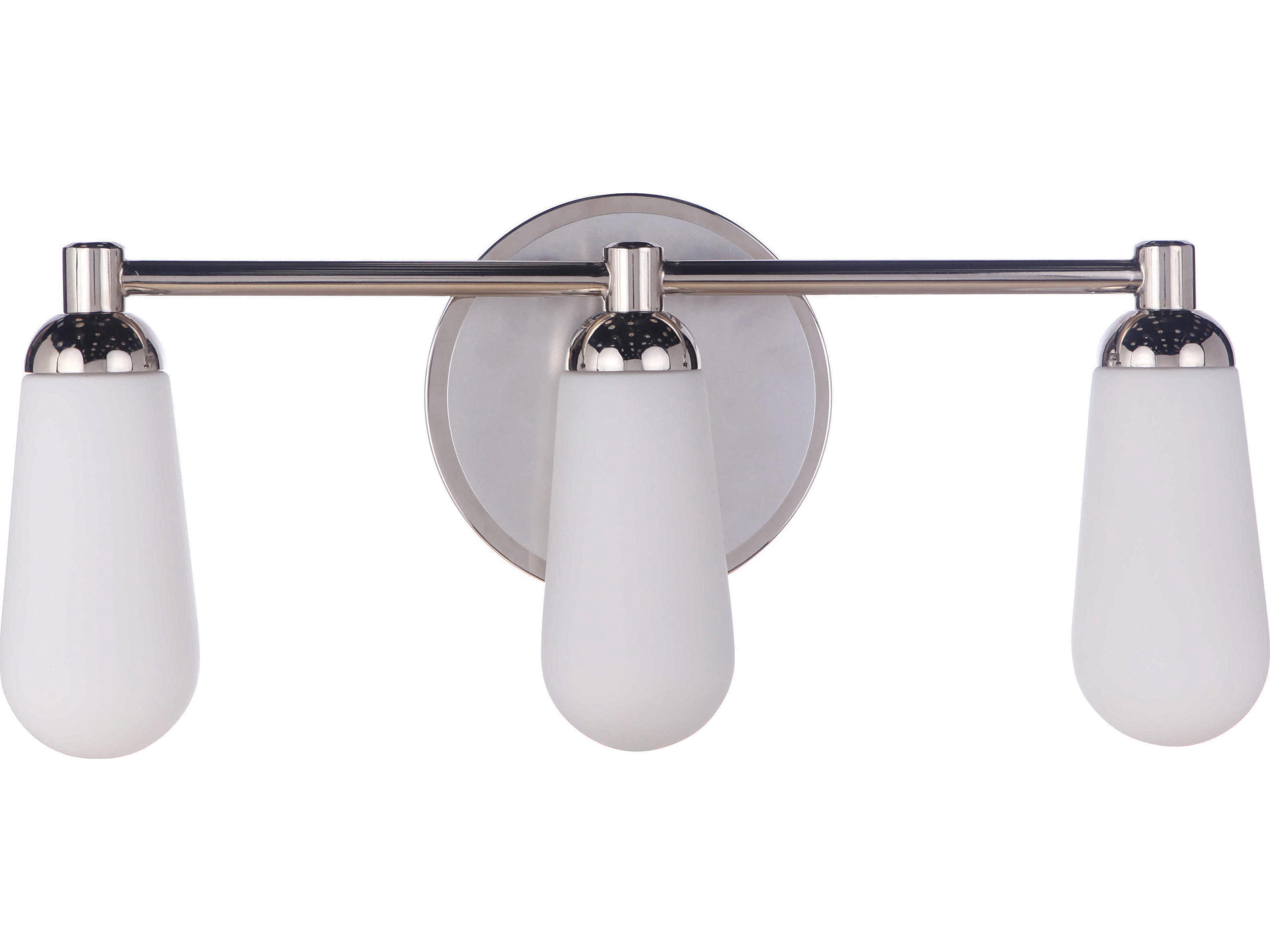 Craftmade Riggs 3-Light Nickel Glass Vanity Light