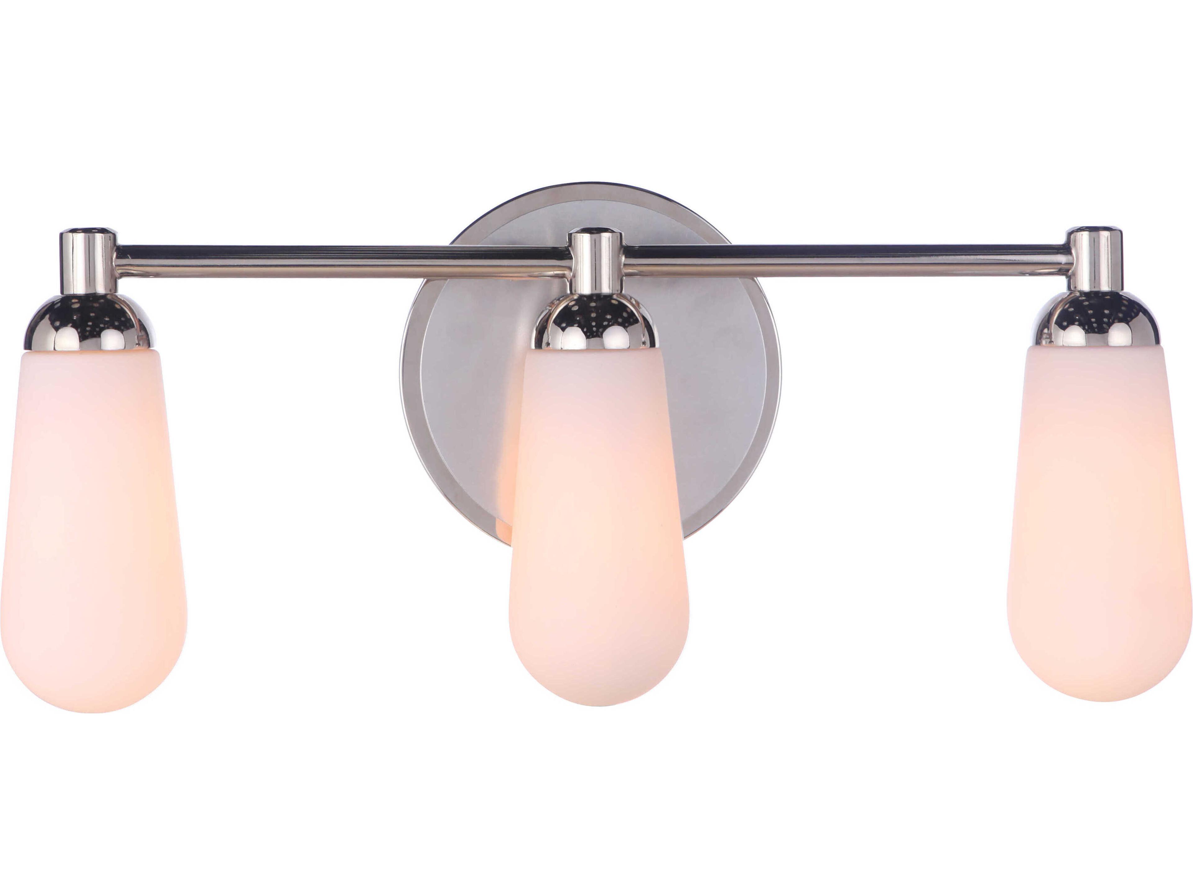 Craftmade Riggs 3-Light Nickel Glass Vanity Light