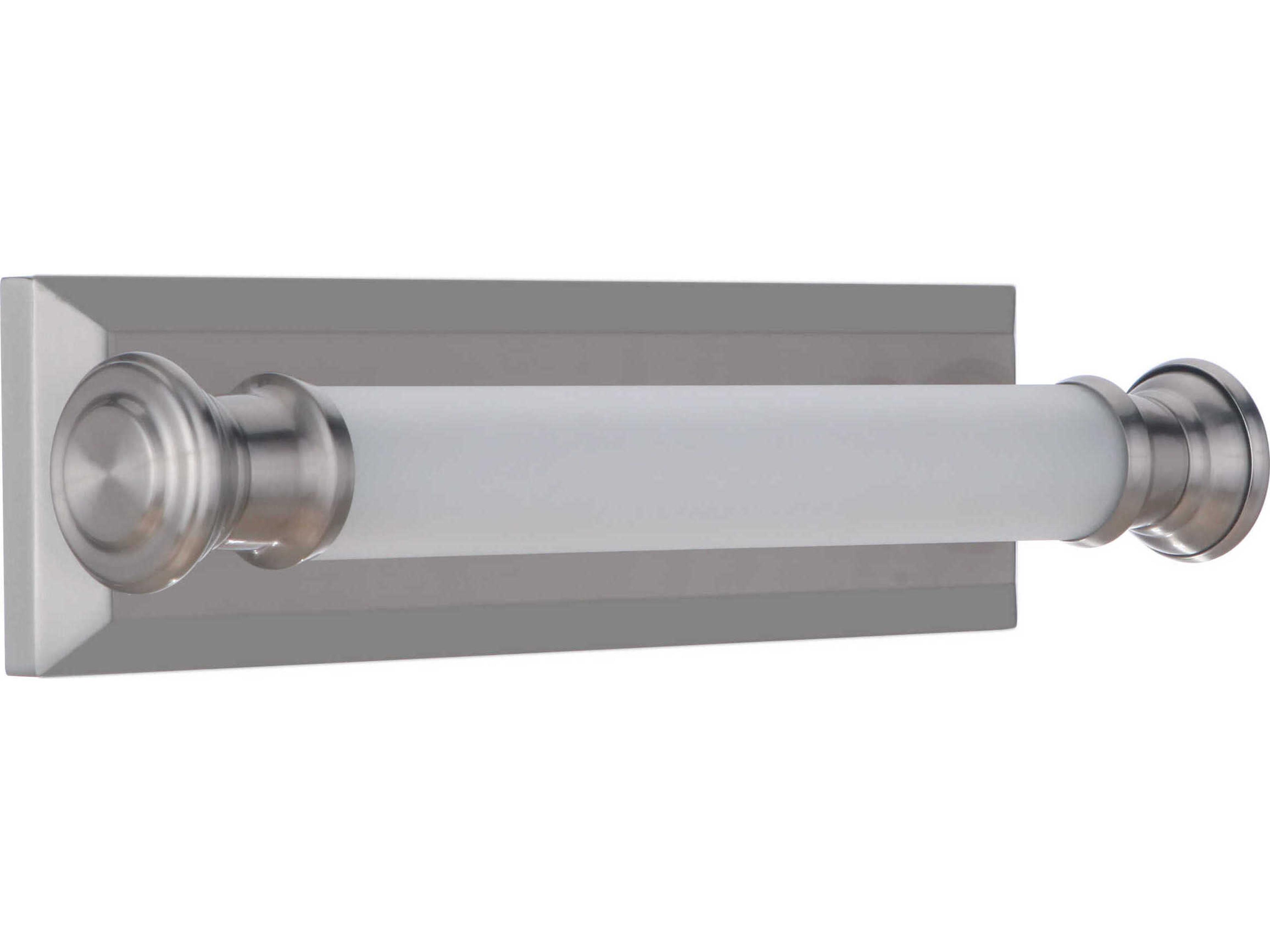 Craftmade Langston 1-Light Brushed Polished Nickel Glass LED Vanity Light