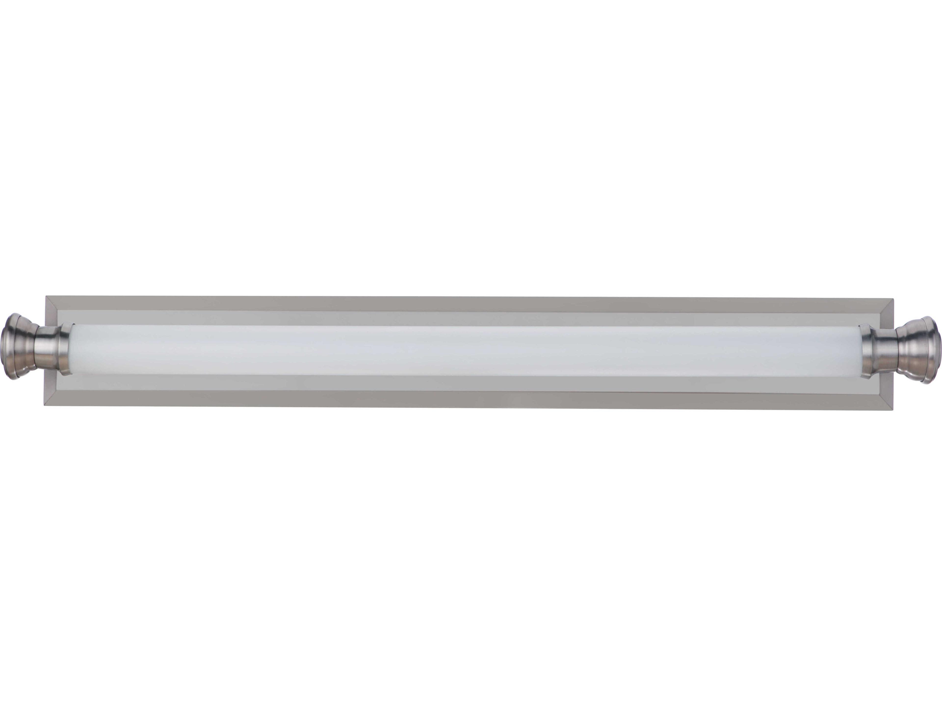 Langston 1-Light Brushed Polished Nickel Glass LED Vanity Light