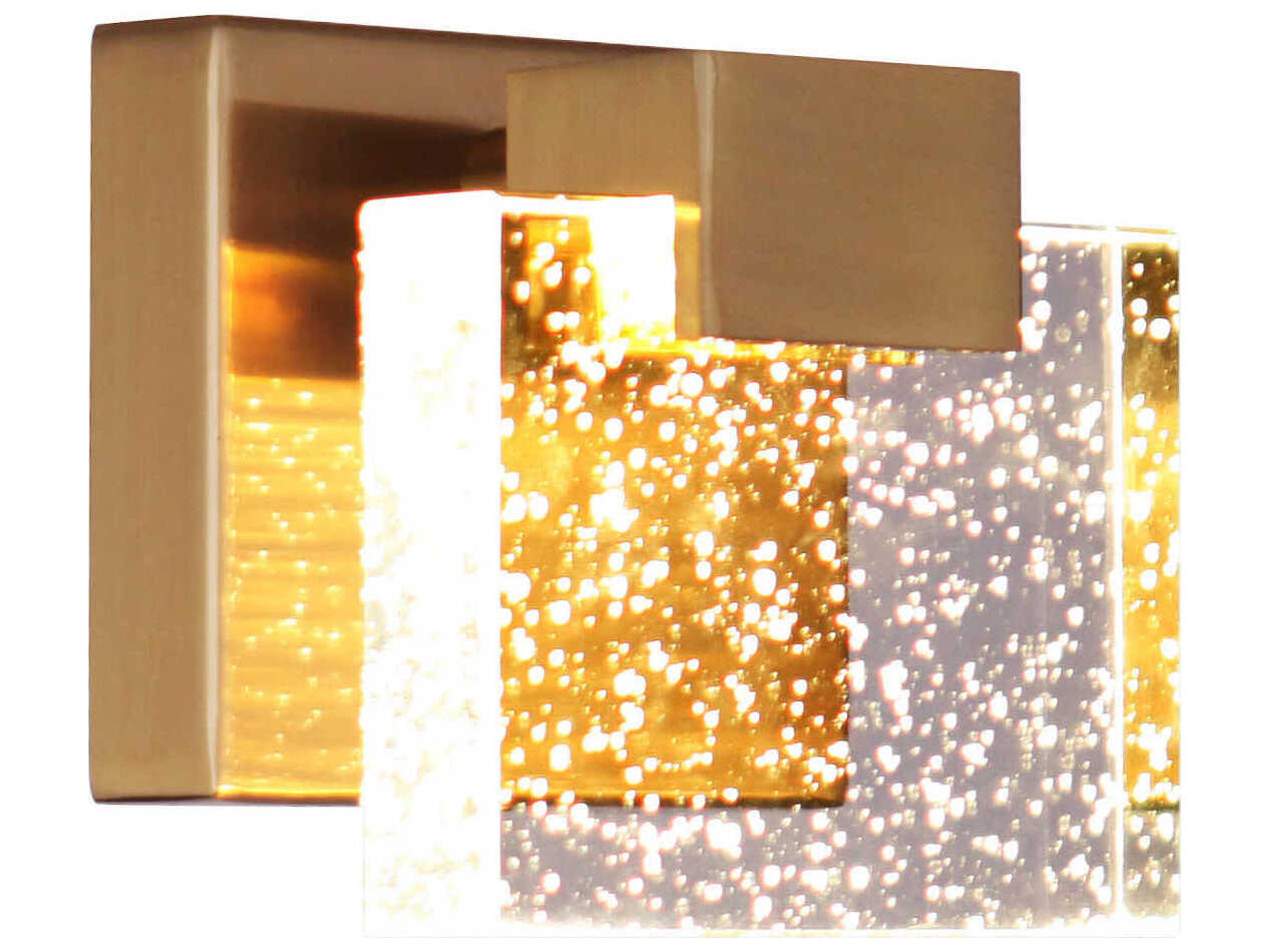 Craftmade Alamere 1-Light Satin Brass Glass LED Wall Sconce