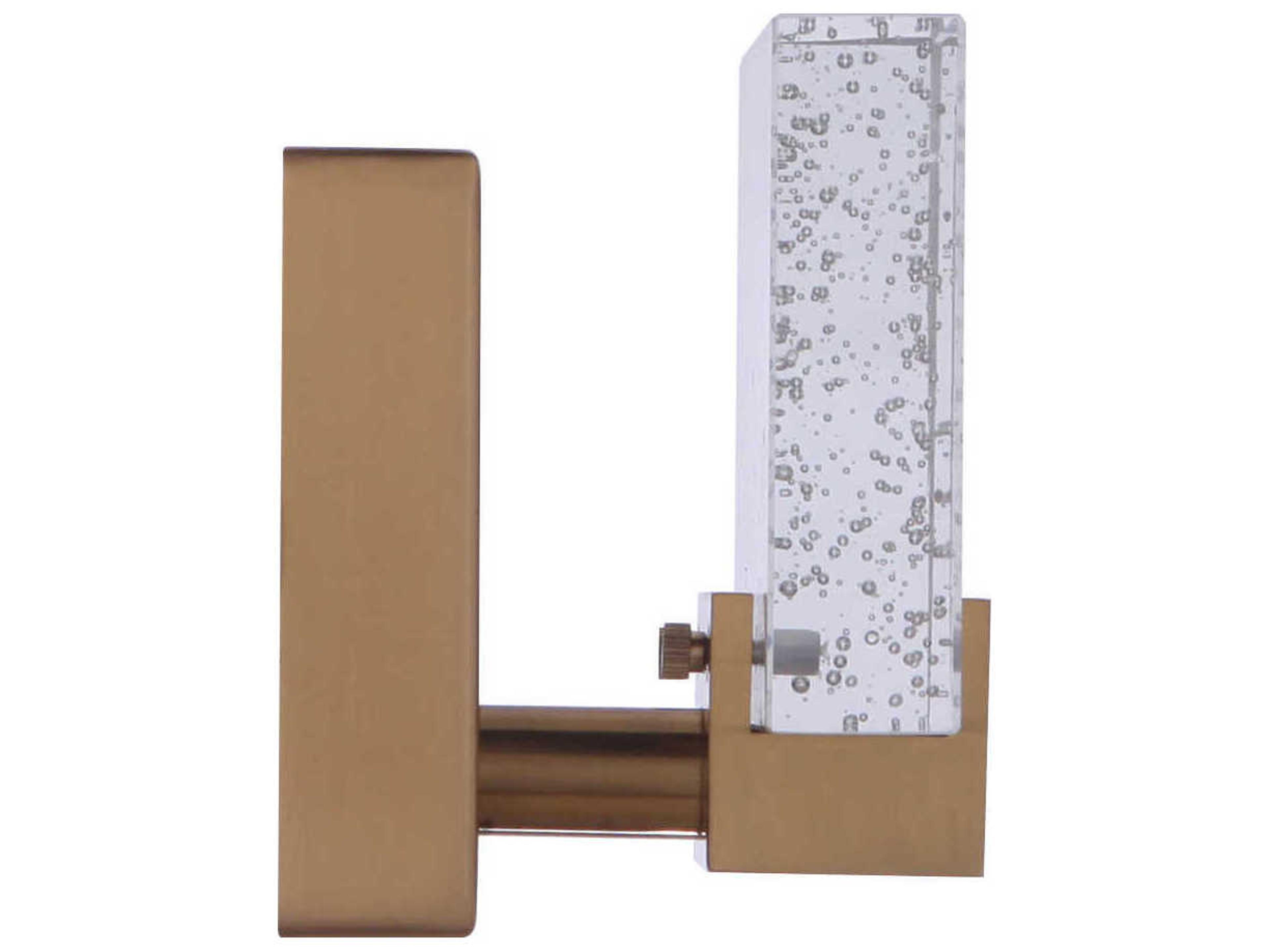 Craftmade Alamere 1-Light Satin Brass Glass LED Wall Sconce