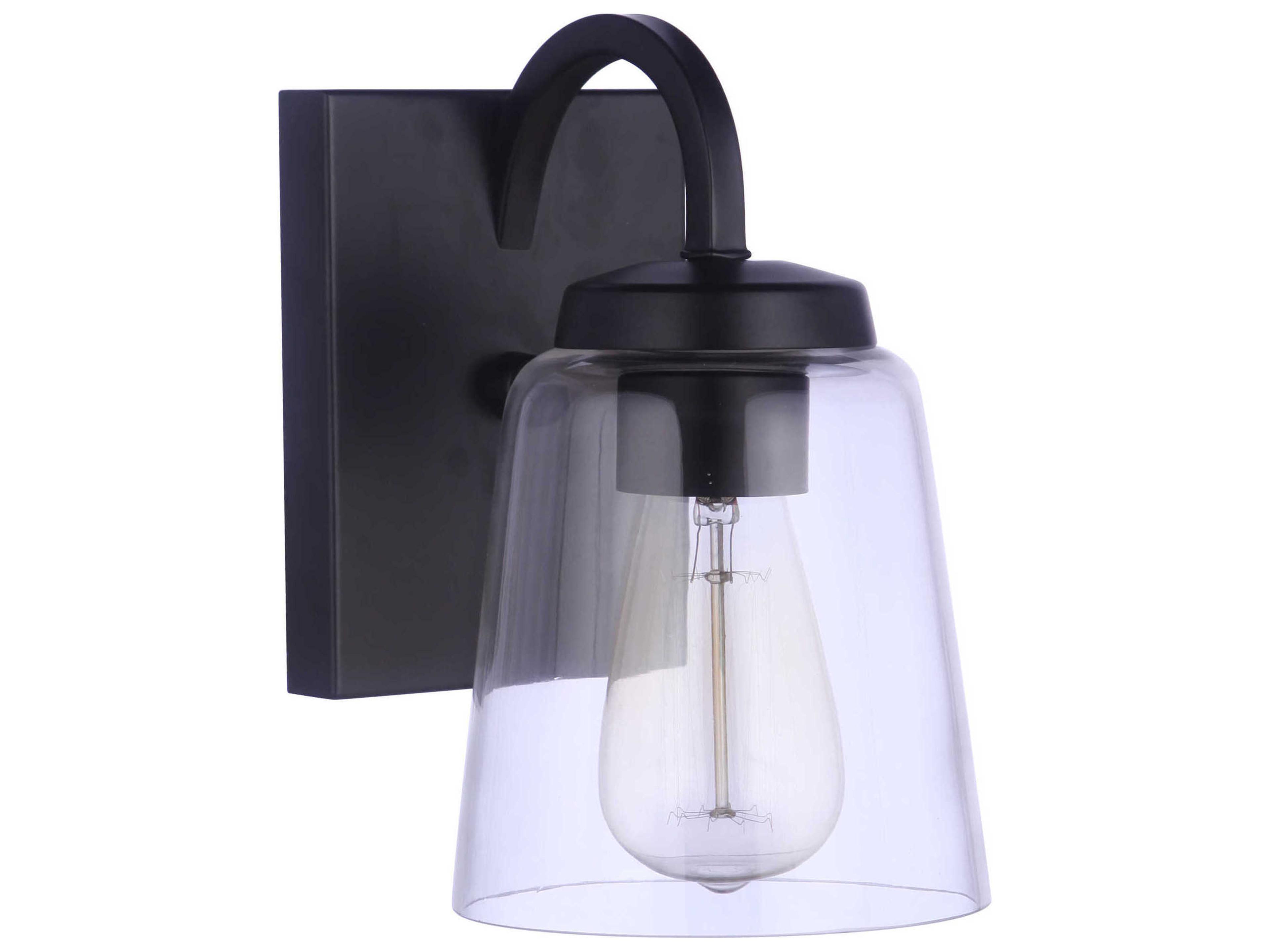 Elsa 1-Light Flat Black Wall Sconce