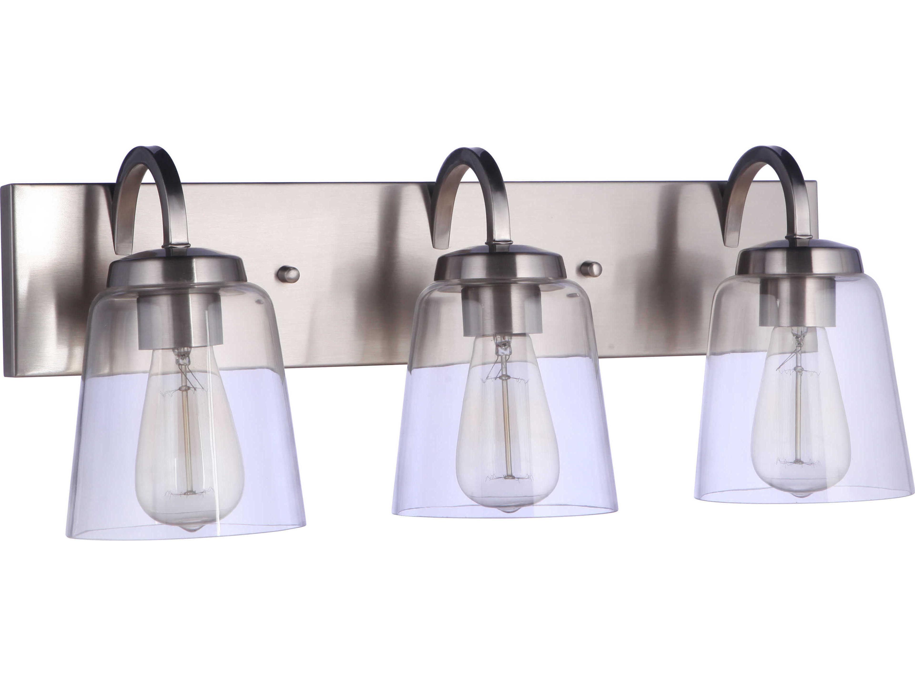 Elsa 3-Light Brushed Polished Nickel Vanity Light