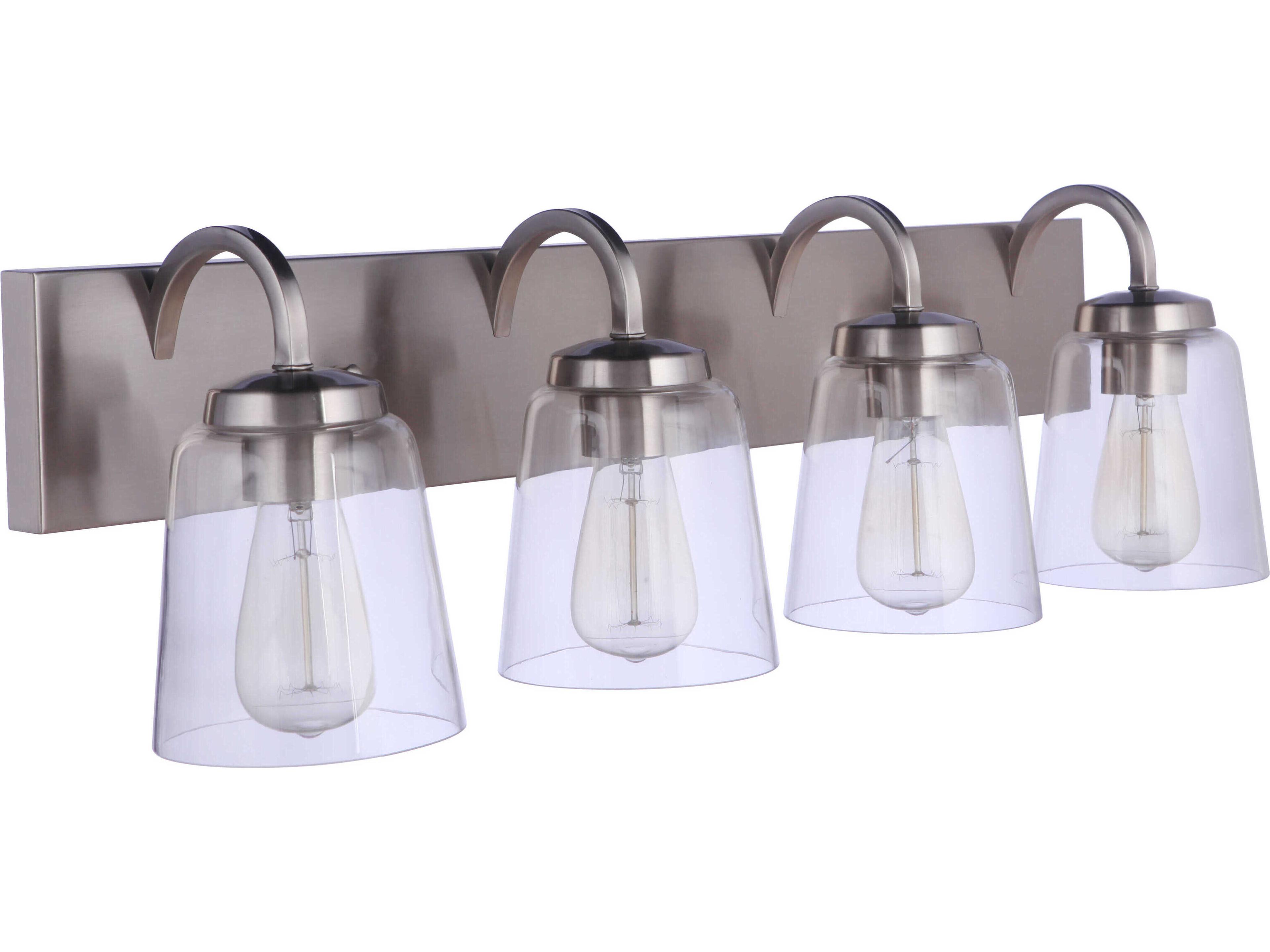 Elsa 4-Light Brushed Polished Nickel Vanity Light